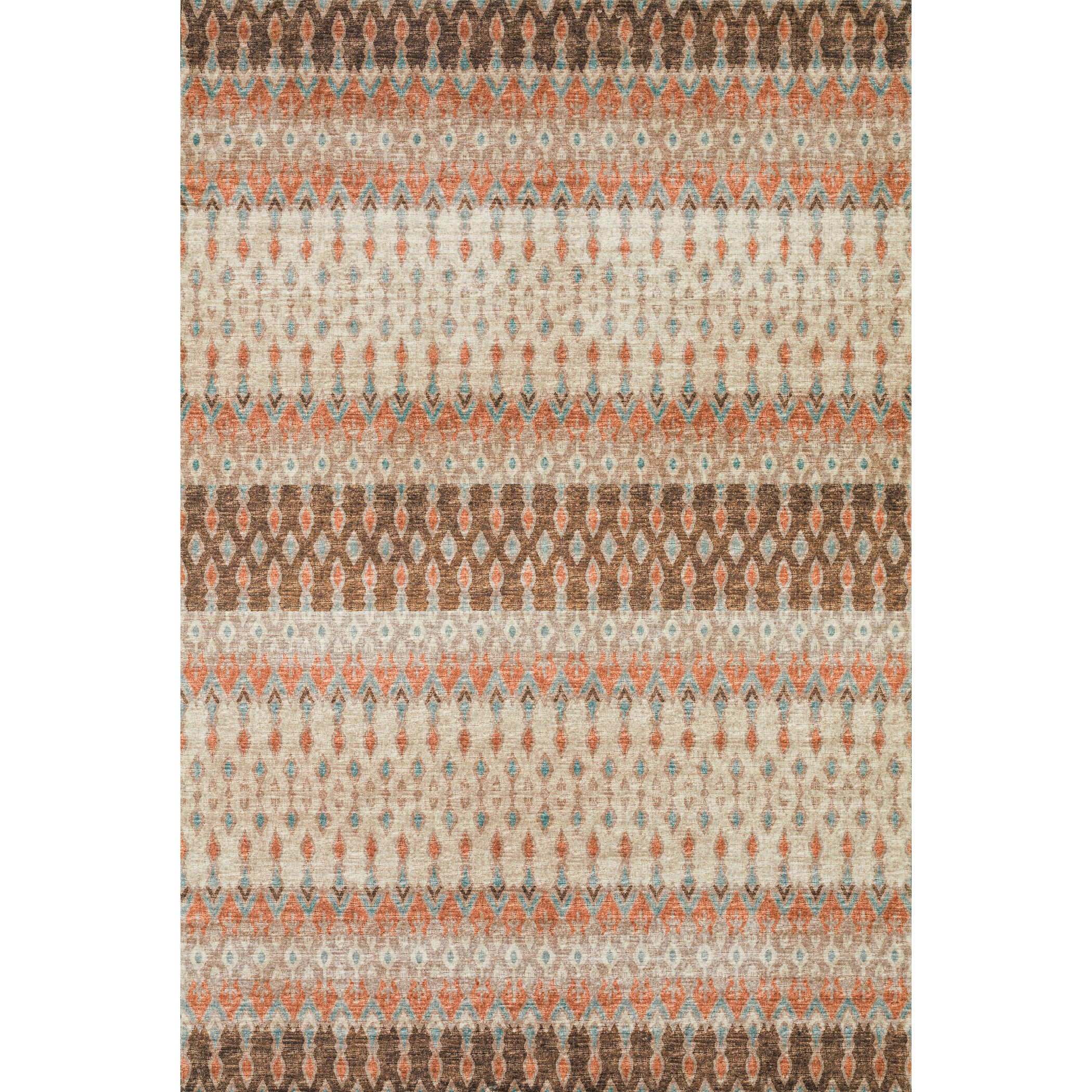 Luxury Machine Washable Indoor/Outdoor Casual BR1 Mocha Brown Rug 3' x 5' #shape_Rectangle