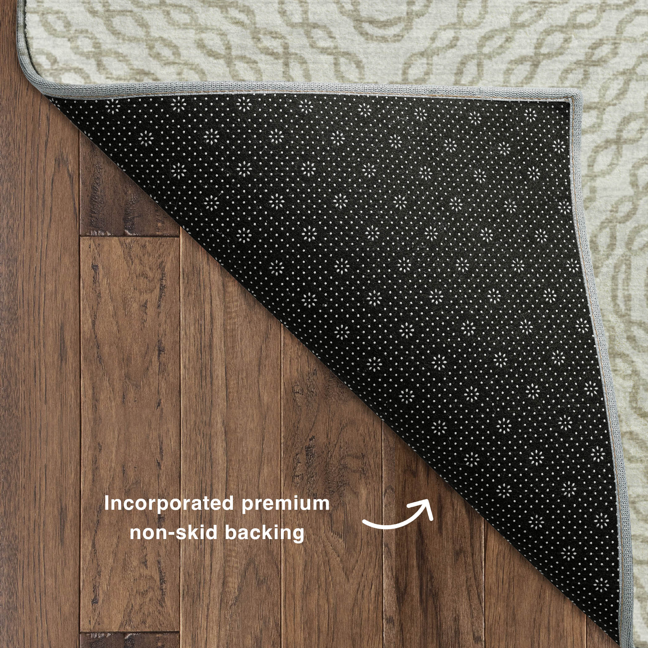 Luxury Machine Washable Indoor/Outdoor Casual BR3 Ivory Rug 1'8" x 2'6" #shape_Rectangle