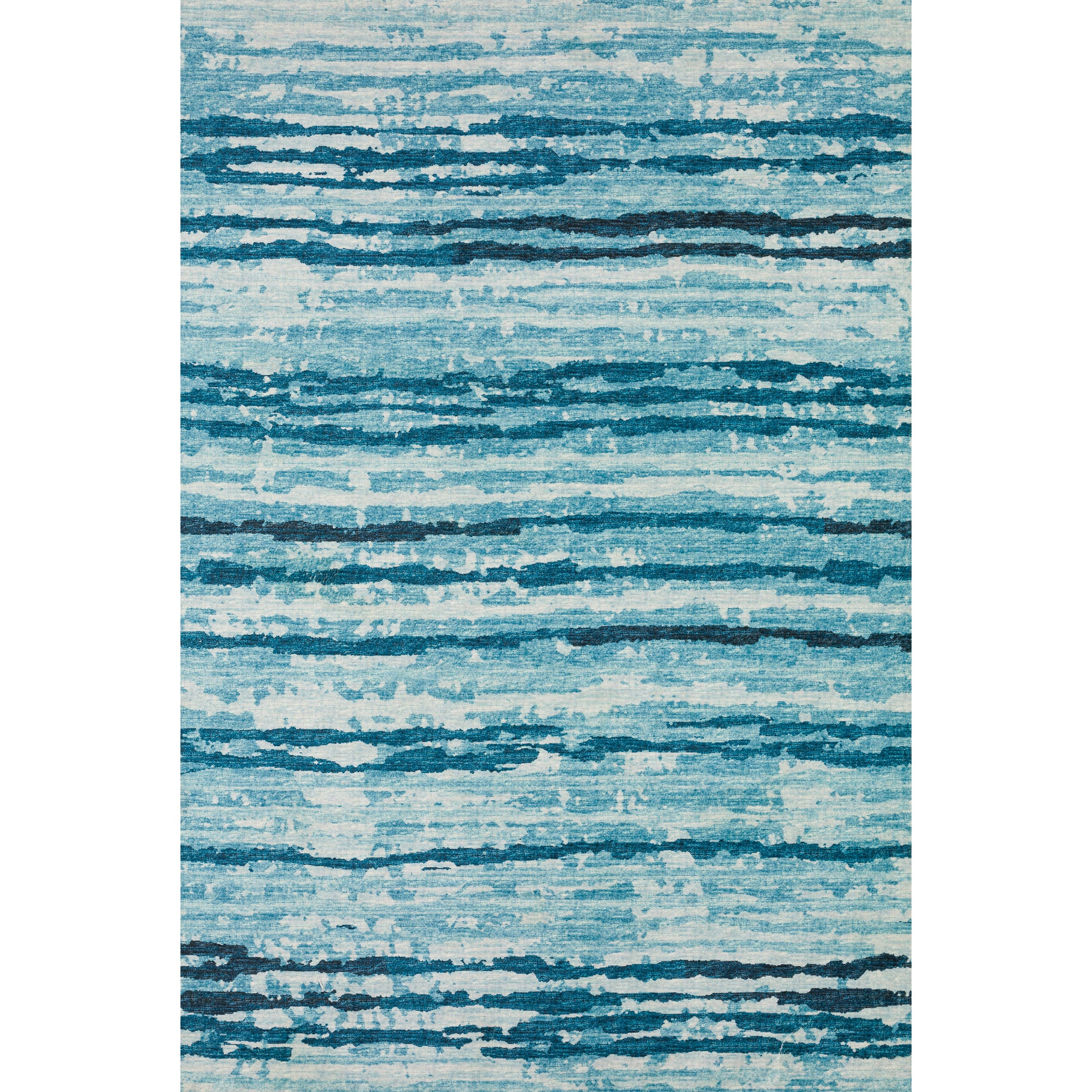 Luxury Machine Washable Indoor/Outdoor Casual BR4 Sky Blue Rug 3' x 5' #shape_Rectangle
