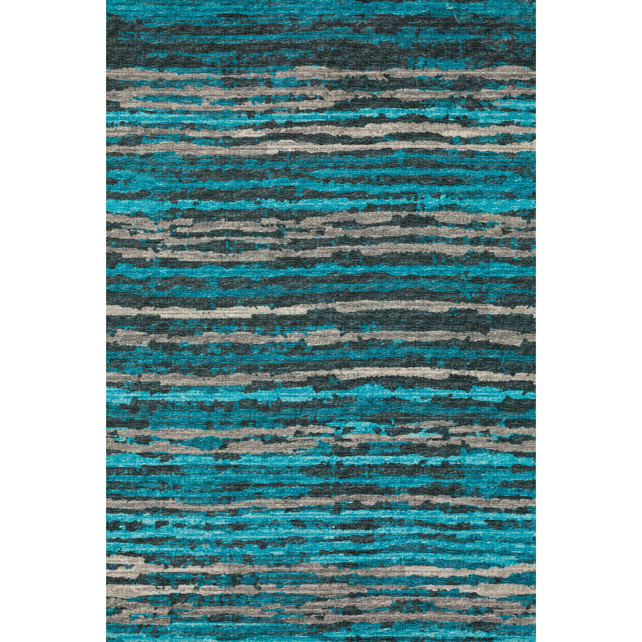 Luxury Machine Washable Indoor/Outdoor Casual BR4 Teal Rug 3' x 5' #shape_Rectangle