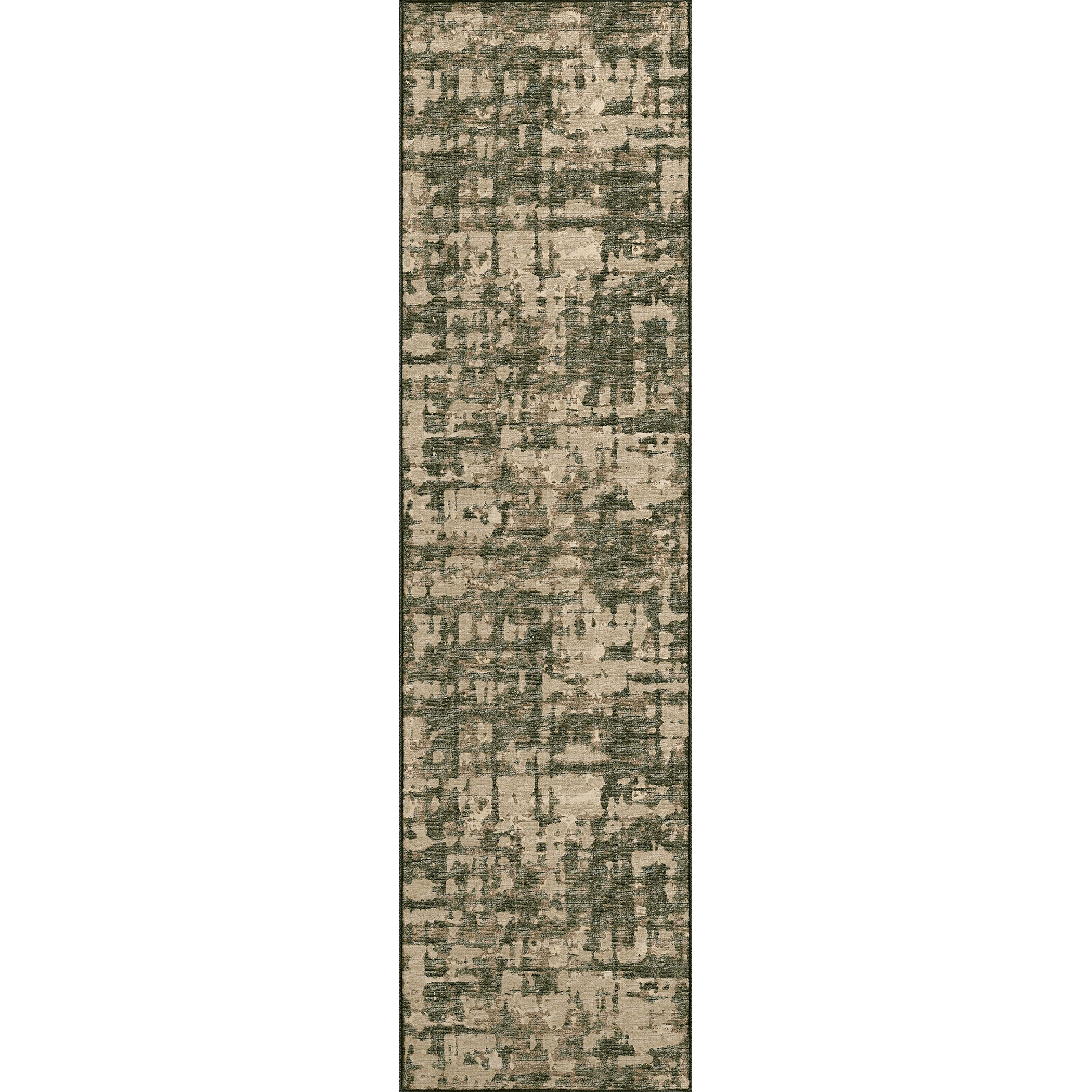 Luxury Machine Washable Indoor/Outdoor Casual BR5 Desert Brown Rug 2'3" x 7'6" #shape_Runner