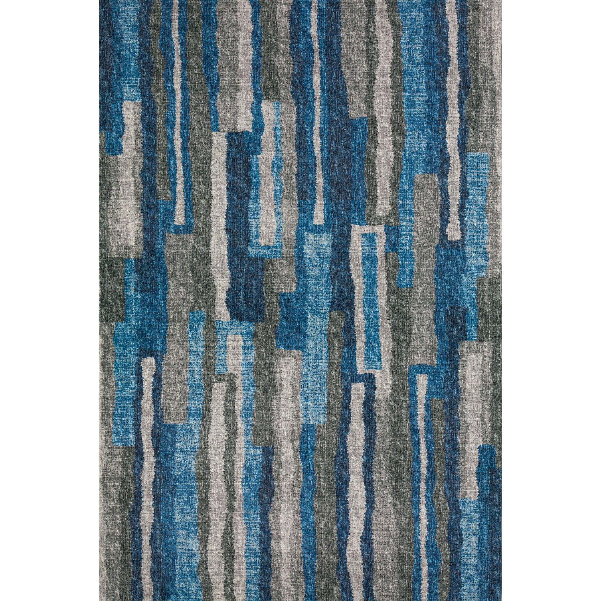 Luxury Machine Washable Indoor/Outdoor Casual BR7 Navy Blue Rug 3' x 5' #shape_Rectangle
