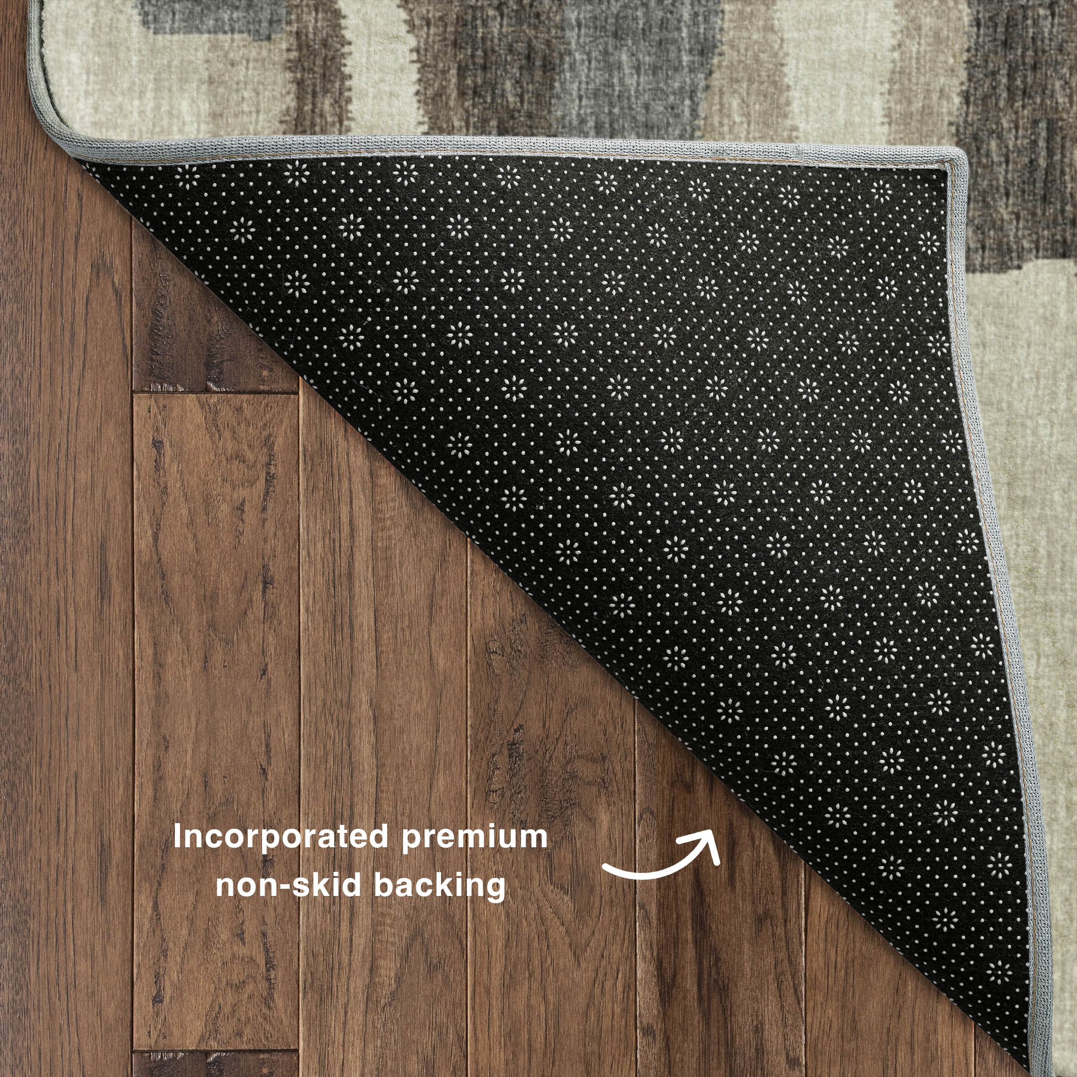 Luxury Machine Washable Indoor/Outdoor Casual BR7 Sable Brown Rug 1'8" x 2'6" #shape_Rectangle