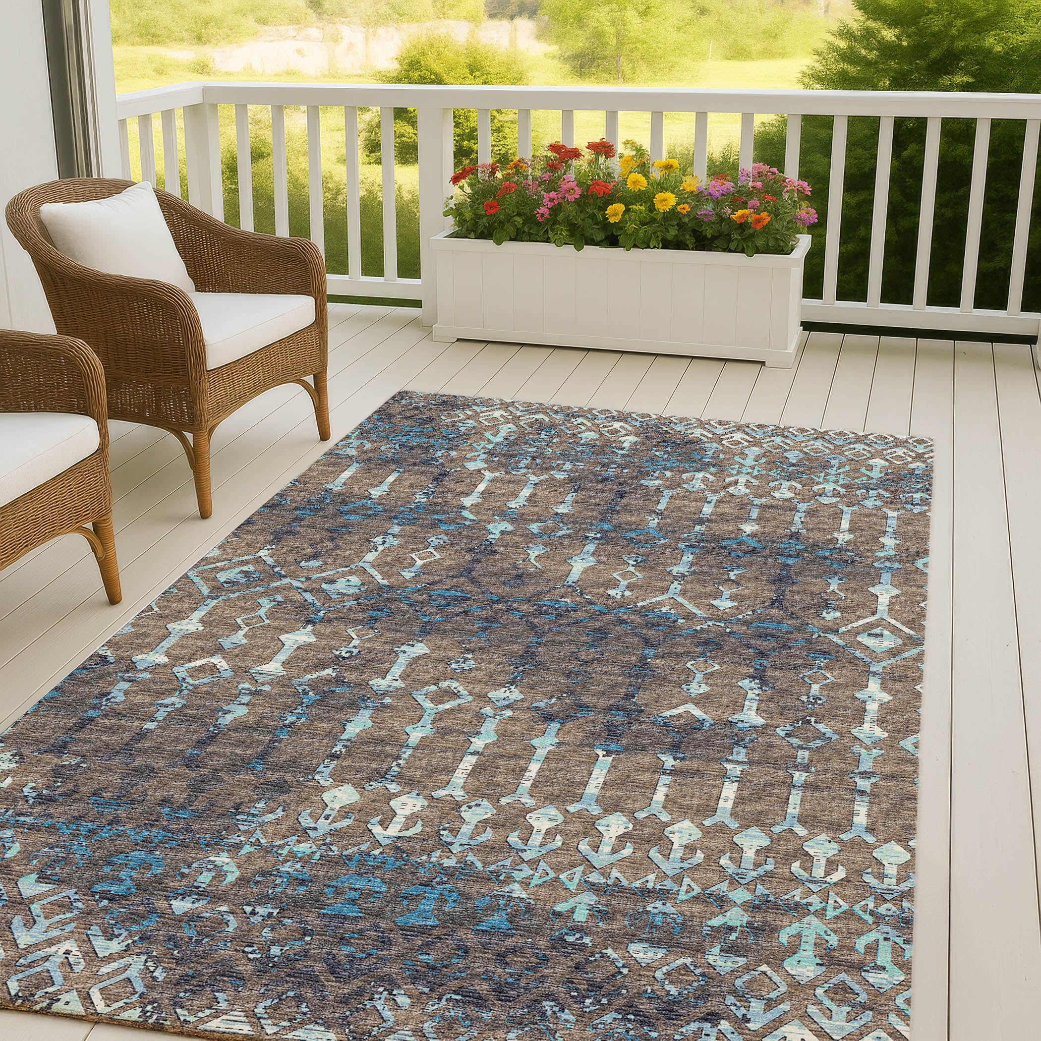 Luxury Machine Washable Indoor/Outdoor Casual BR8 Sable Brown Rug 3' x 5' #shape_Rectangle