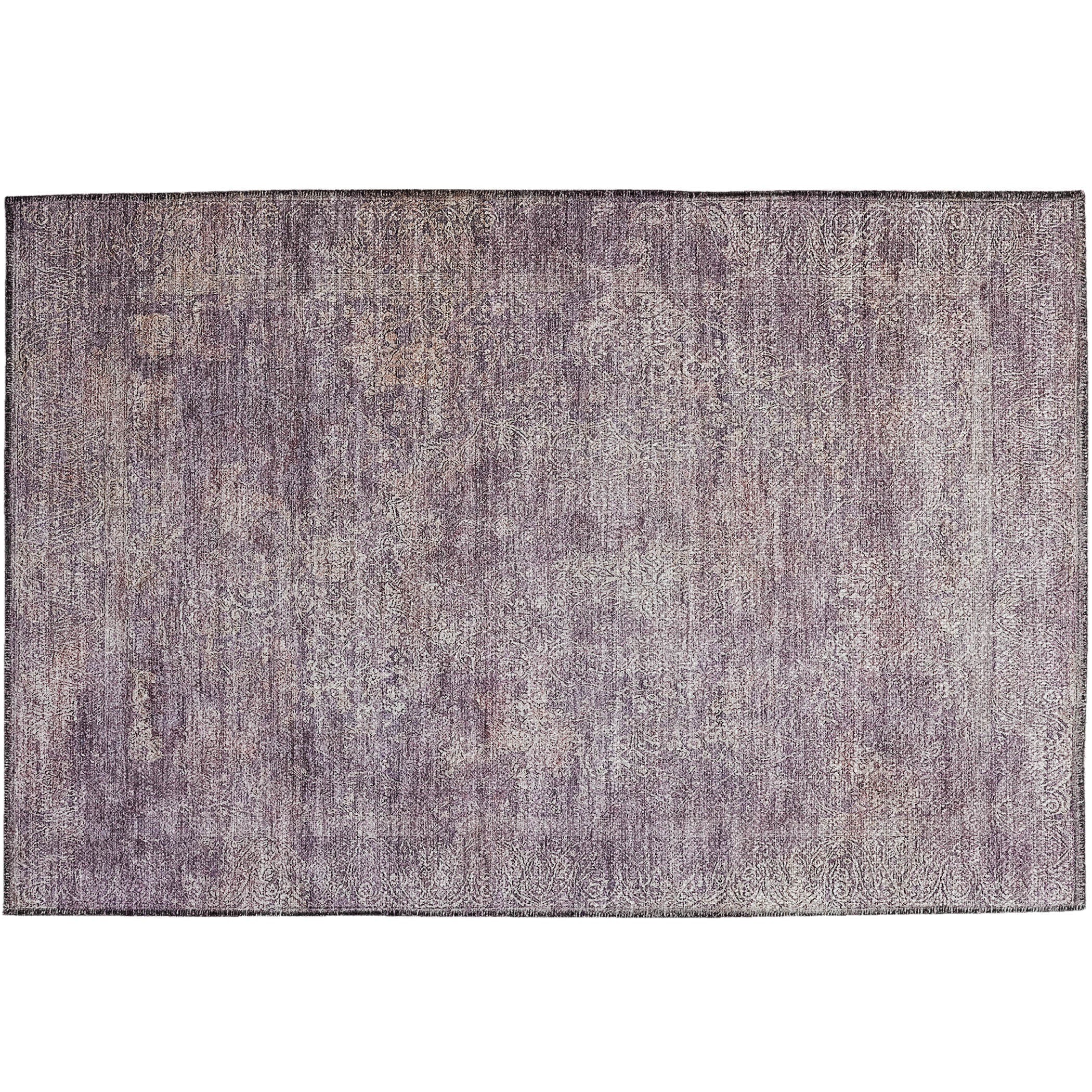 Luxury Washable Indoor/Outdoor Transitional BU10 Plum Purple Rug 1'8" x 2'6" #shape_Rectangle