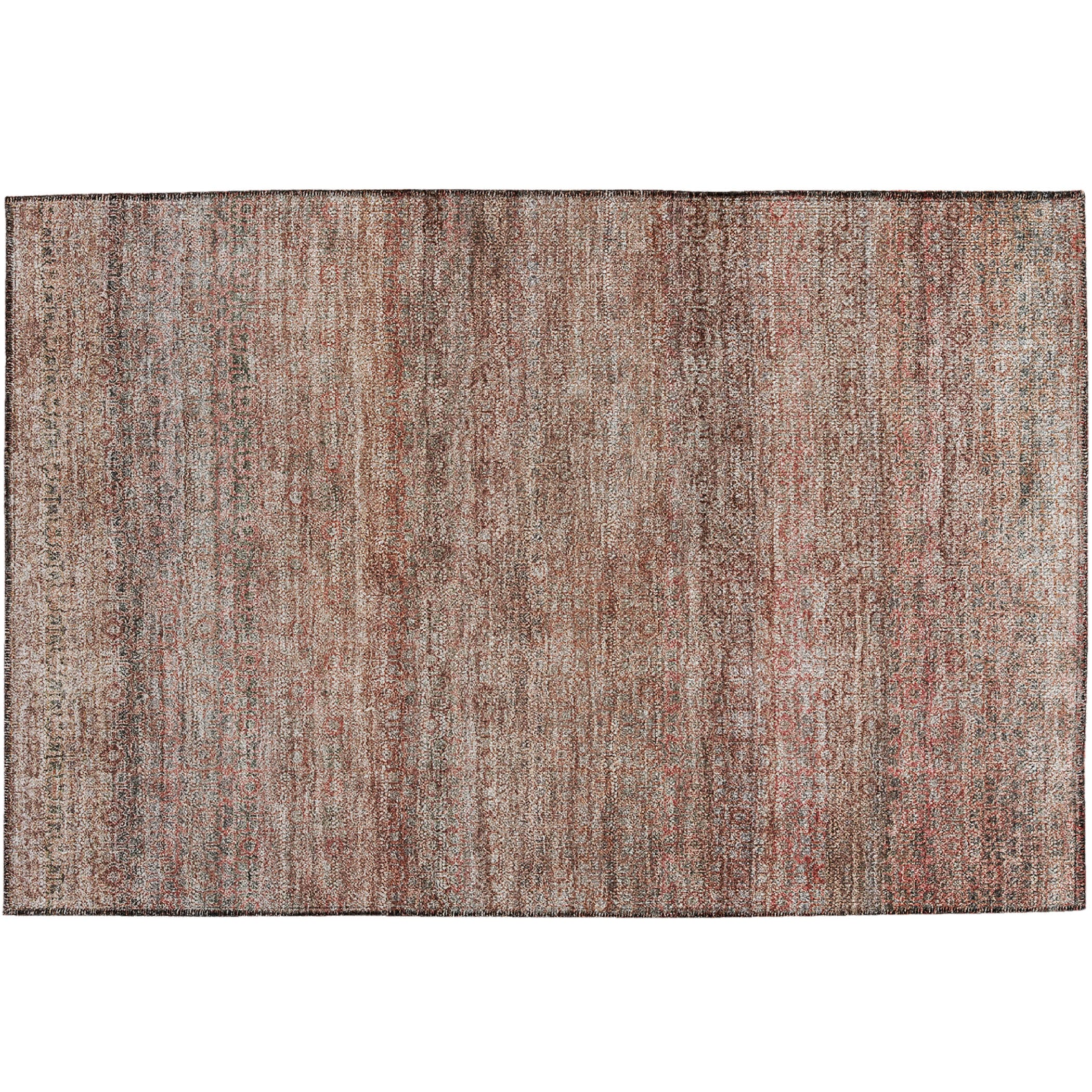 Luxury Washable Indoor/Outdoor Transitional BU12 Coral Orange Rug 1'8" x 2'6" #shape_Rectangle