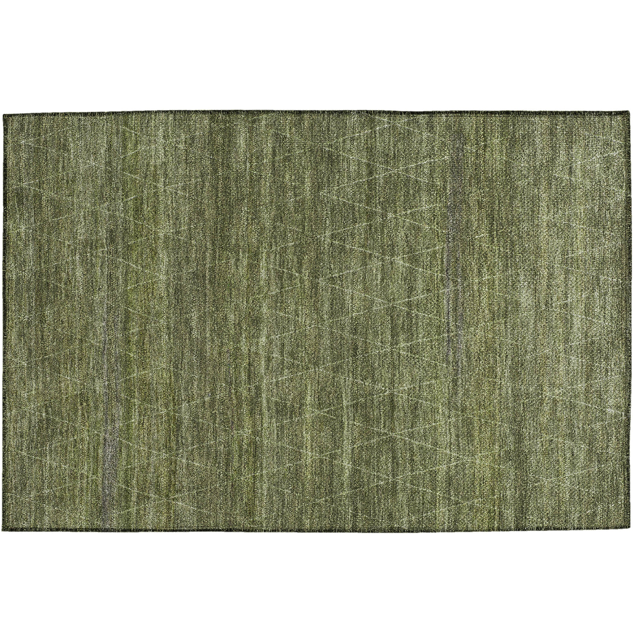 Luxury Washable Indoor/Outdoor Transitional BU3 Olive Green Rug 1'8" x 2'6" #shape_Rectangle