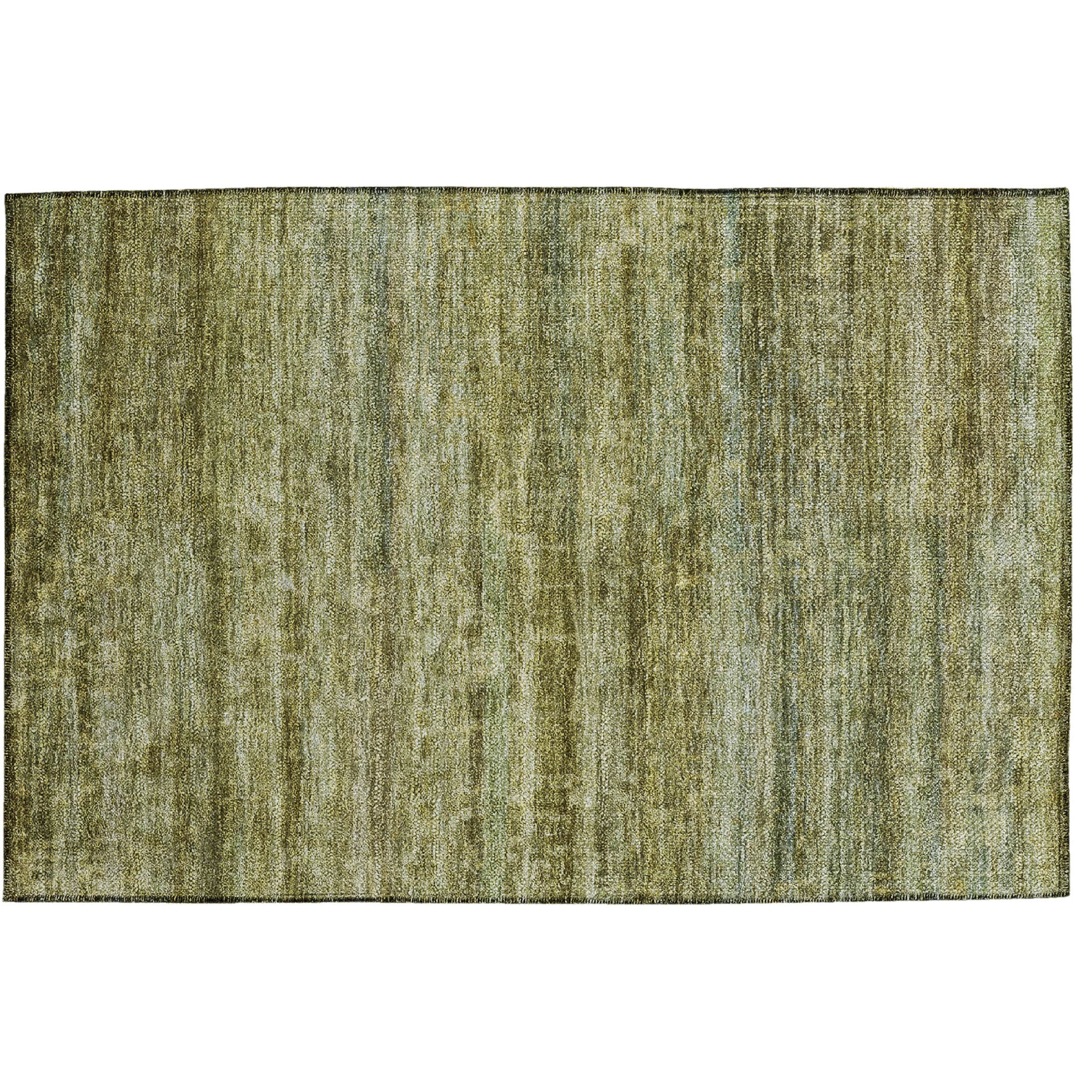 Luxury Washable Indoor/Outdoor Transitional BU4 Olive Green Rug 1'8" x 2'6" #shape_Rectangle