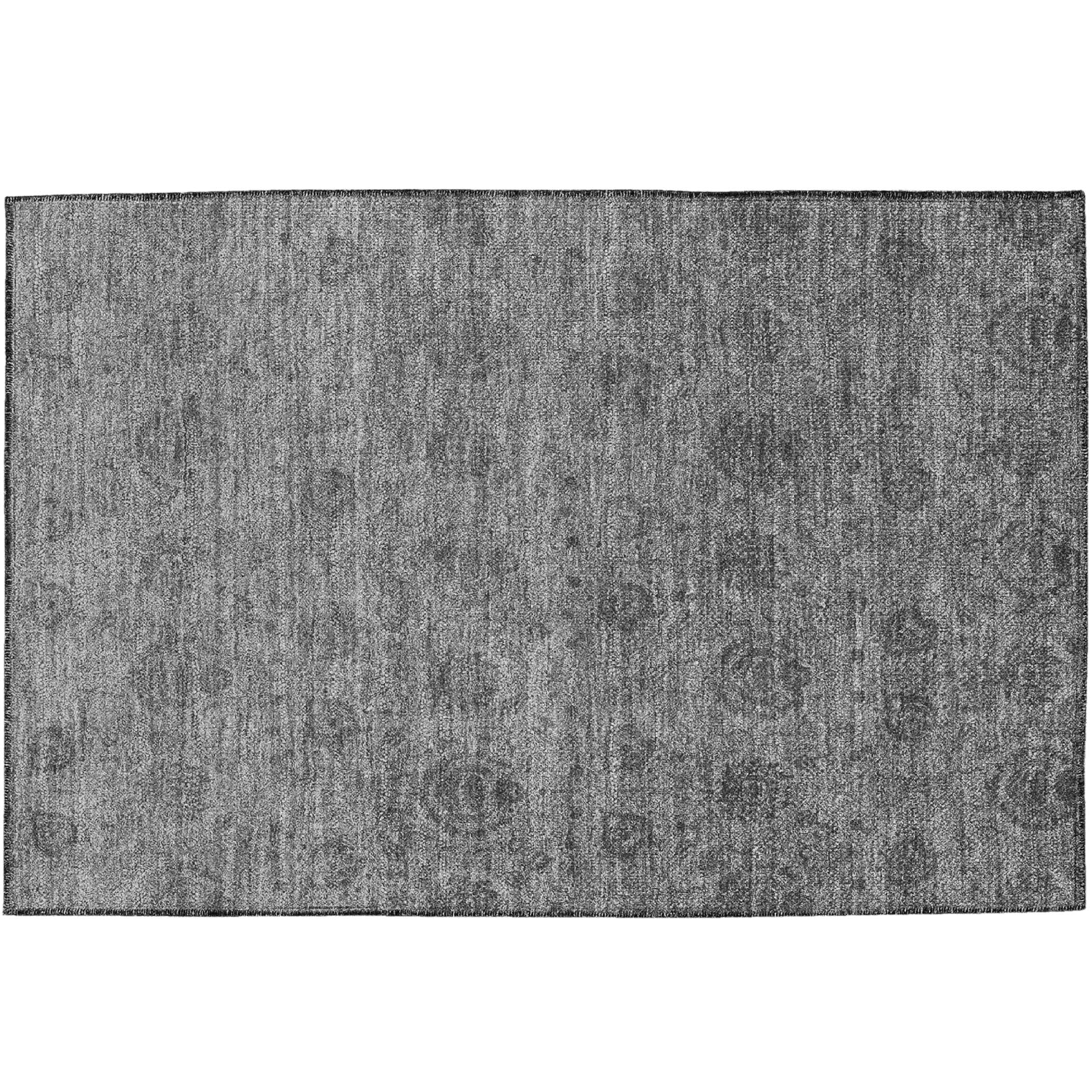 Luxury Washable Indoor/Outdoor Transitional BU8 Gray Rug 1'8" x 2'6" #shape_Rectangle