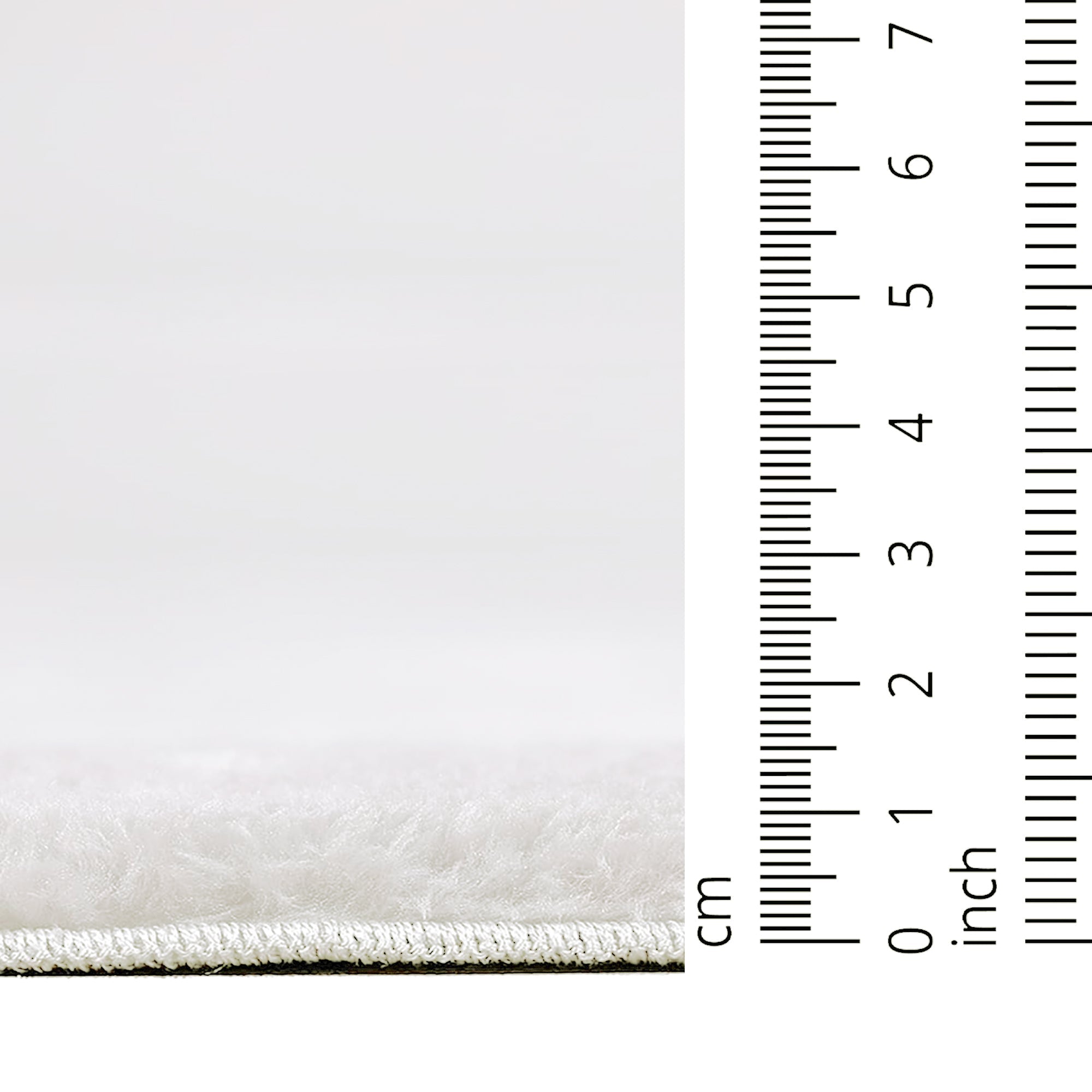 White Plush Machine Washable Area Rug