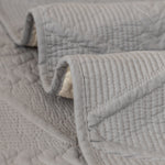 Geometric Textured Cotton Quilted Sofa Cover, Non-Slip Washable Couch Protector