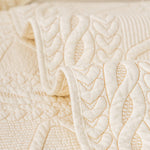 Geometric Textured Cotton Quilted Sofa Cover, Non-Slip Washable Couch Protector