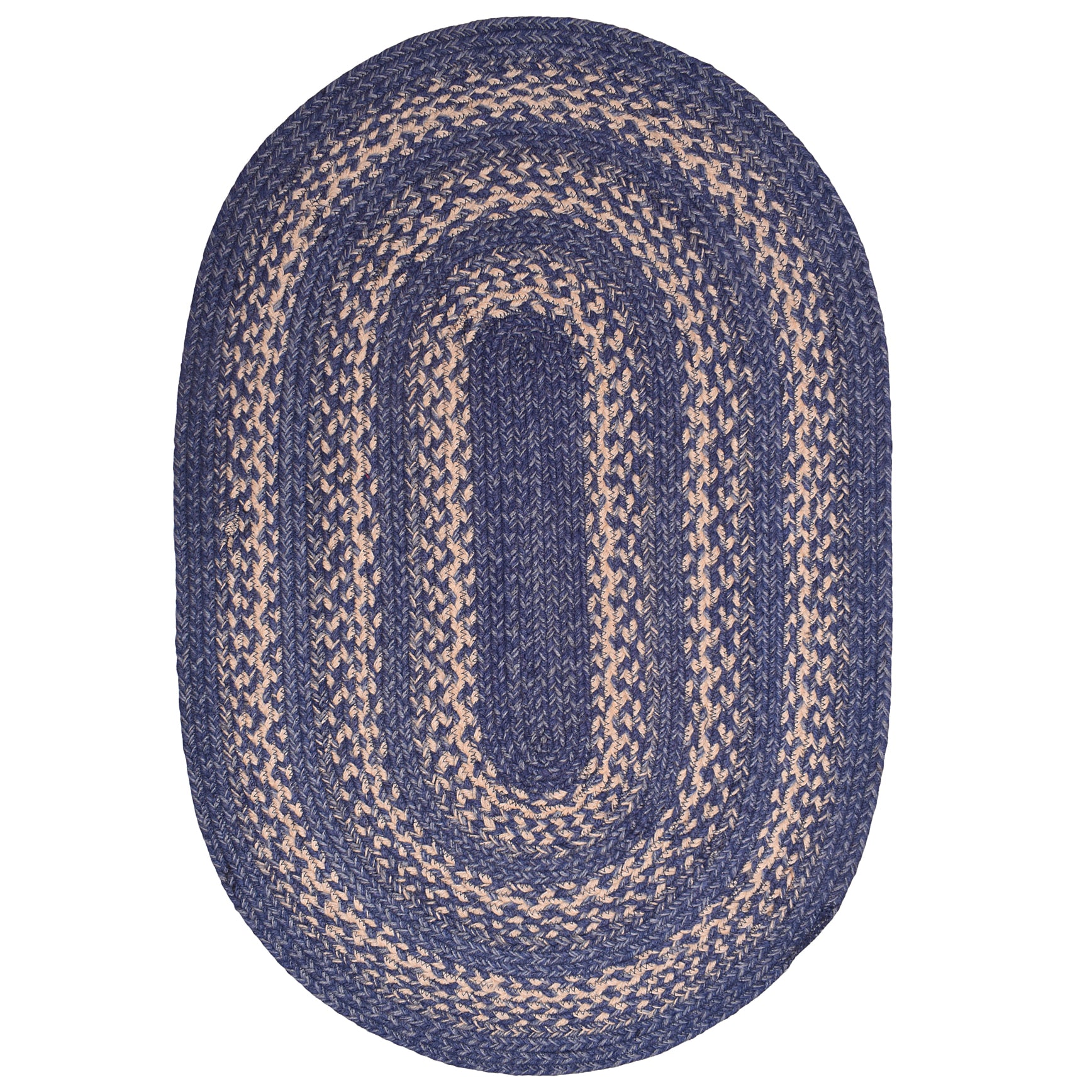 Blue Rustic Farmhouse Reversible Jute Rug