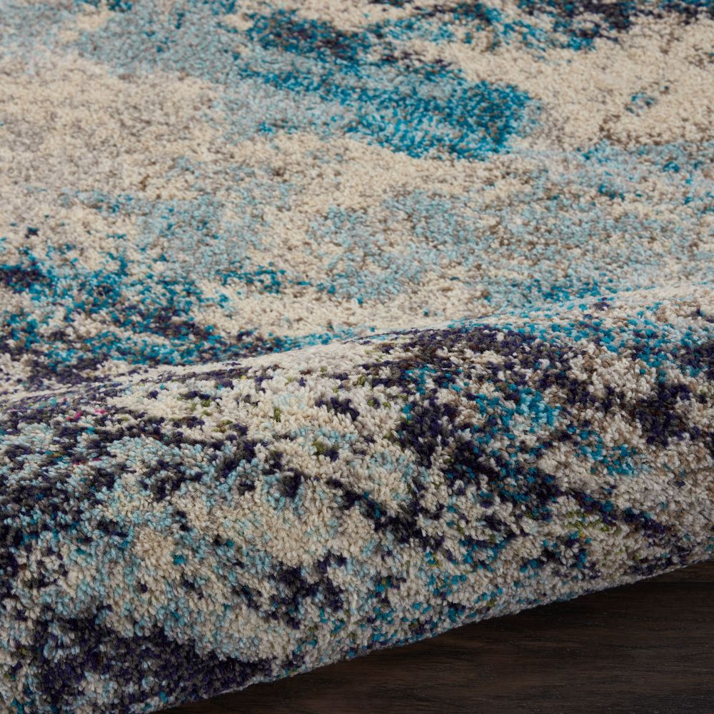 Celestial CES02 Ivory/Teal Blue Rugs #color_ivory/teal blue