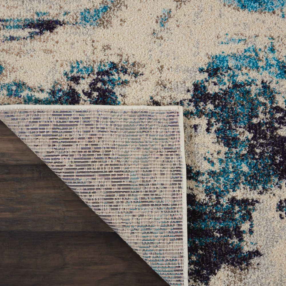 Celestial CES02 Ivory Teal Blue Rugs #color_ivory teal blue