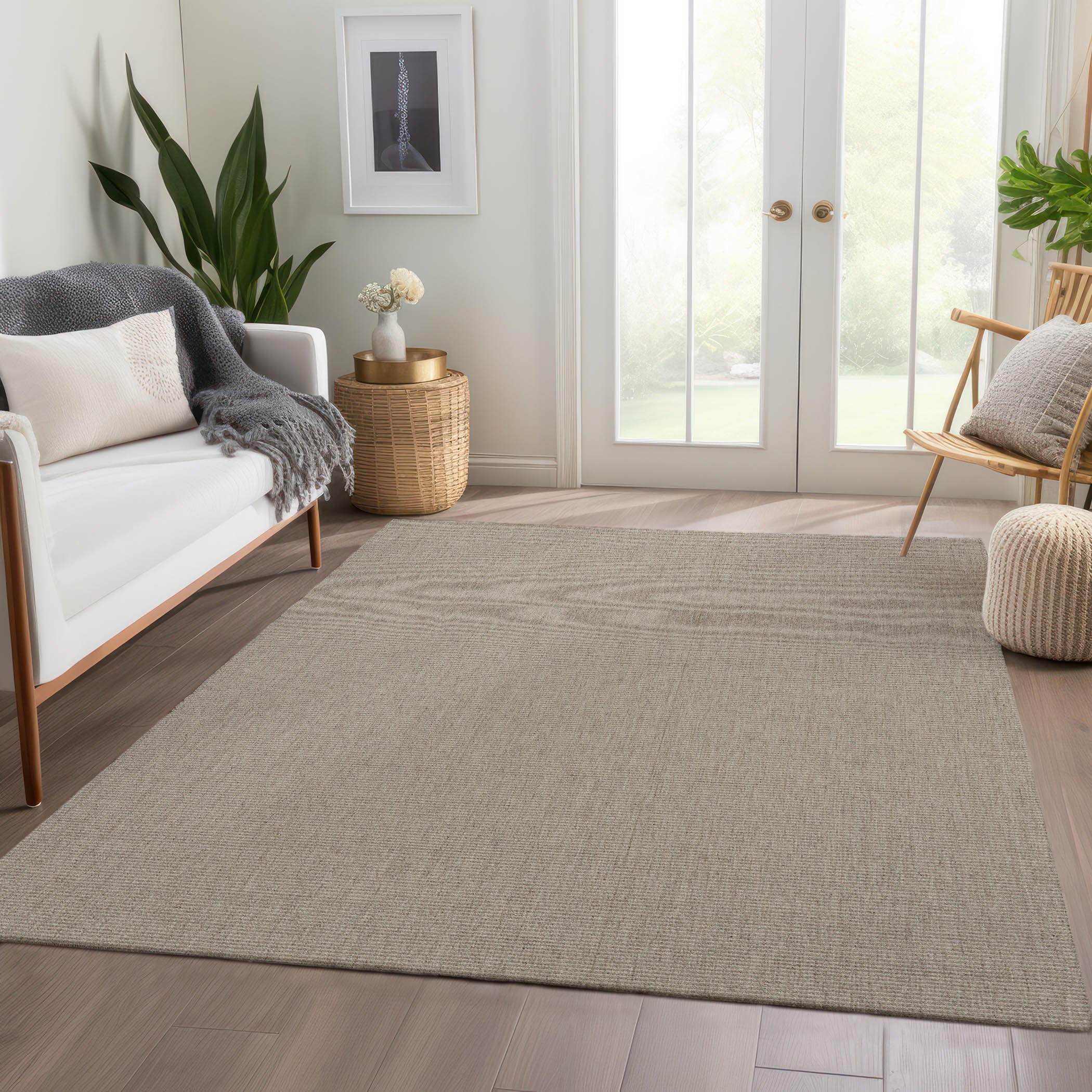Casual CH1 Beige Brown Rug 2' x 3' #shape_Rectangle