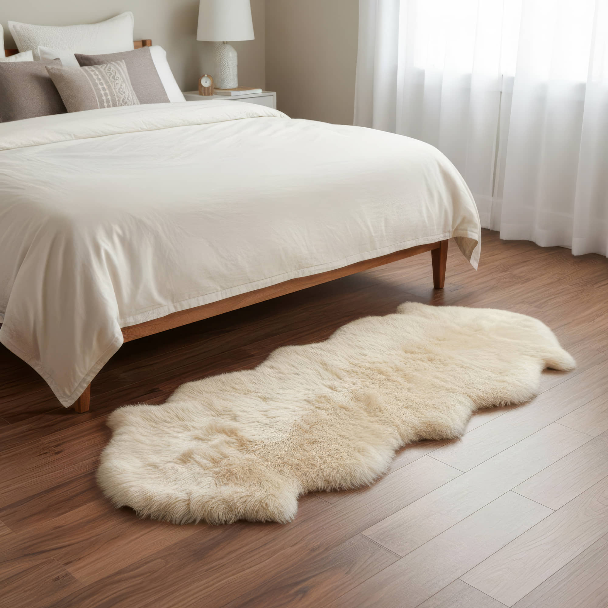 sheepskin cream 2x6 rug #size_2' x 6'