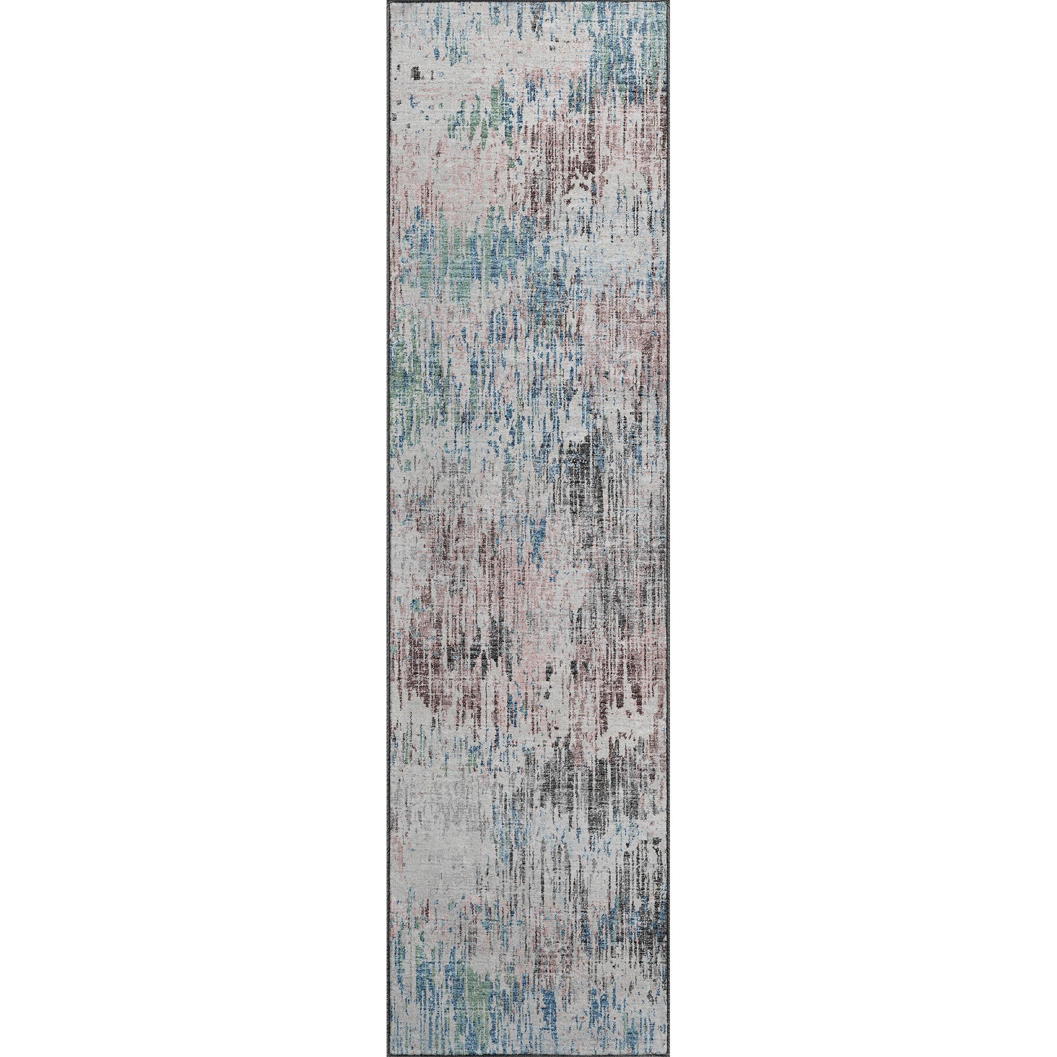 Luxury Machine Washable Indoor/Outdoor Transitional CM1 Skydust Multi Rug 2'3" x 7'6" #shape_Runner