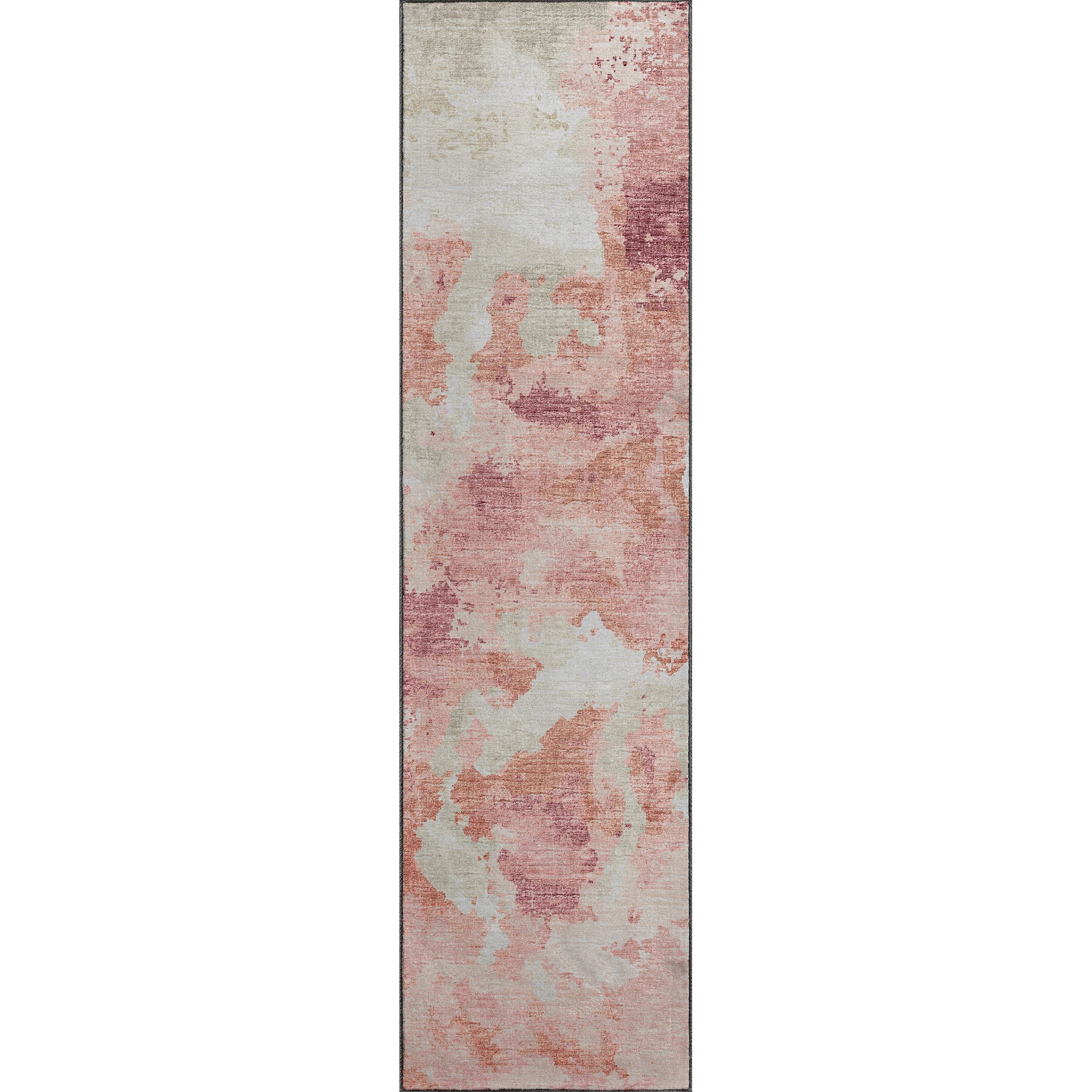 Luxury Machine Washable Indoor/Outdoor Transitional CM2 Blush Pink Rug 2'3" x 7'6" #shape_Runner