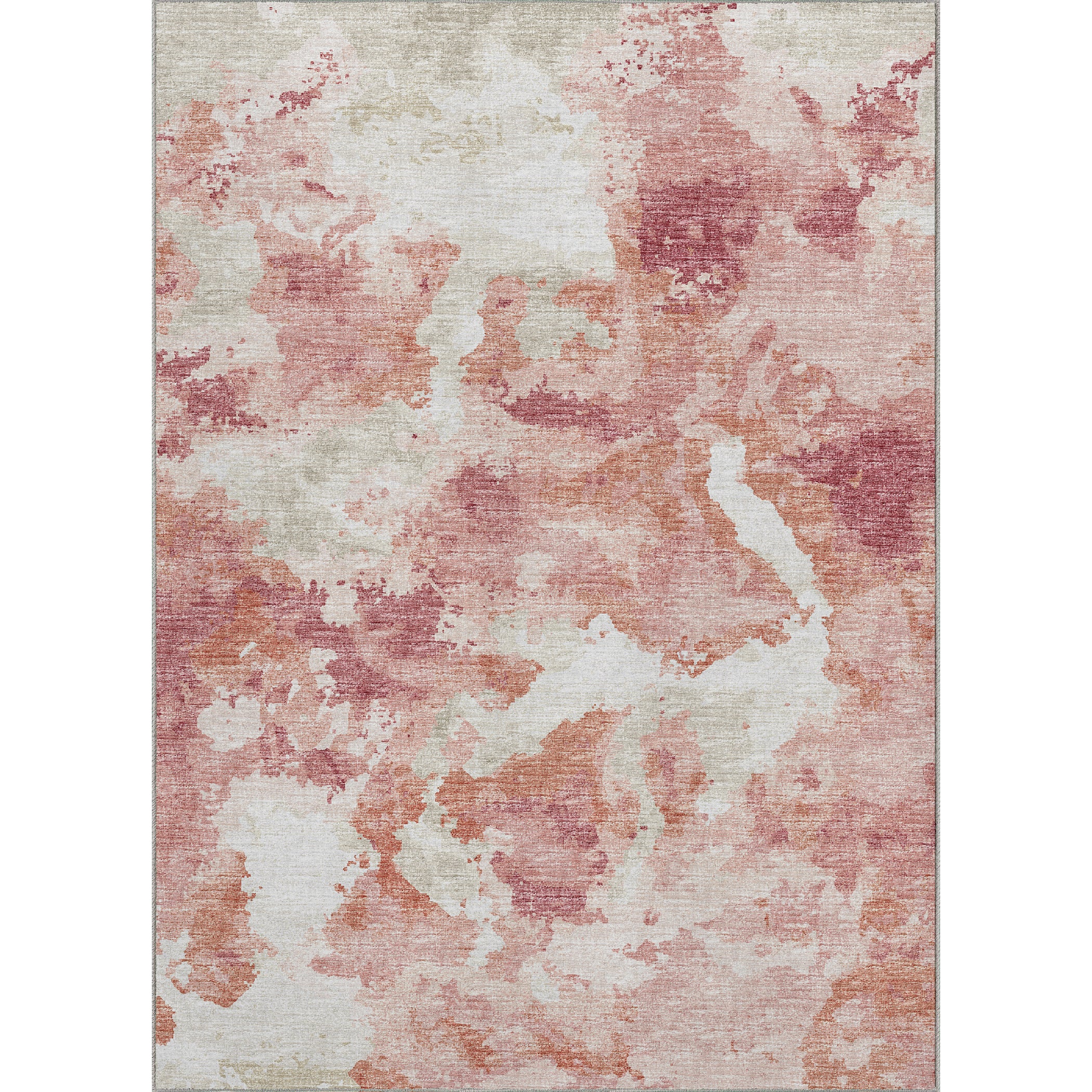 Luxury Machine Washable Indoor/Outdoor Transitional CM2 Blush Pink Rug 3' x 5' #shape_Rectangle