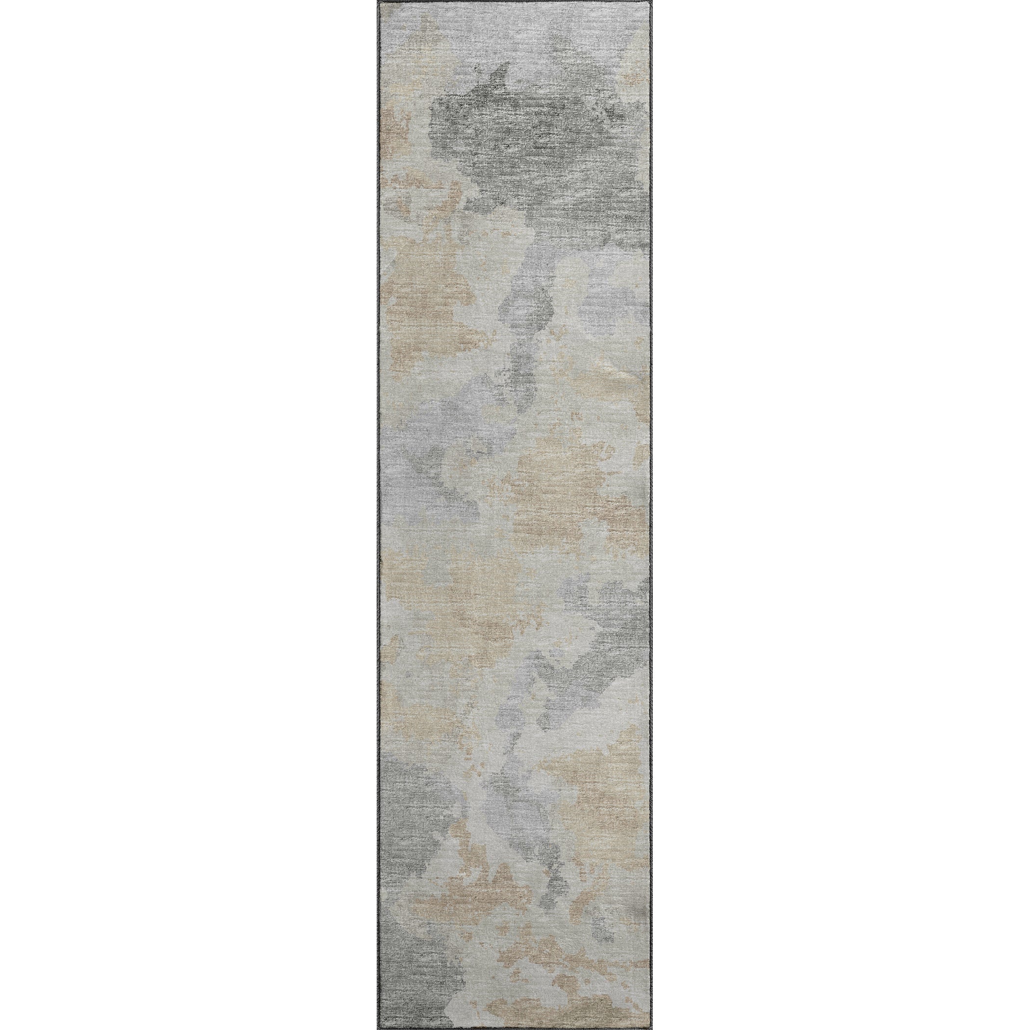 Luxury Machine Washable Indoor/Outdoor Transitional CM2 Stucco Brown Rug 2'3" x 7'6" #shape_Runner