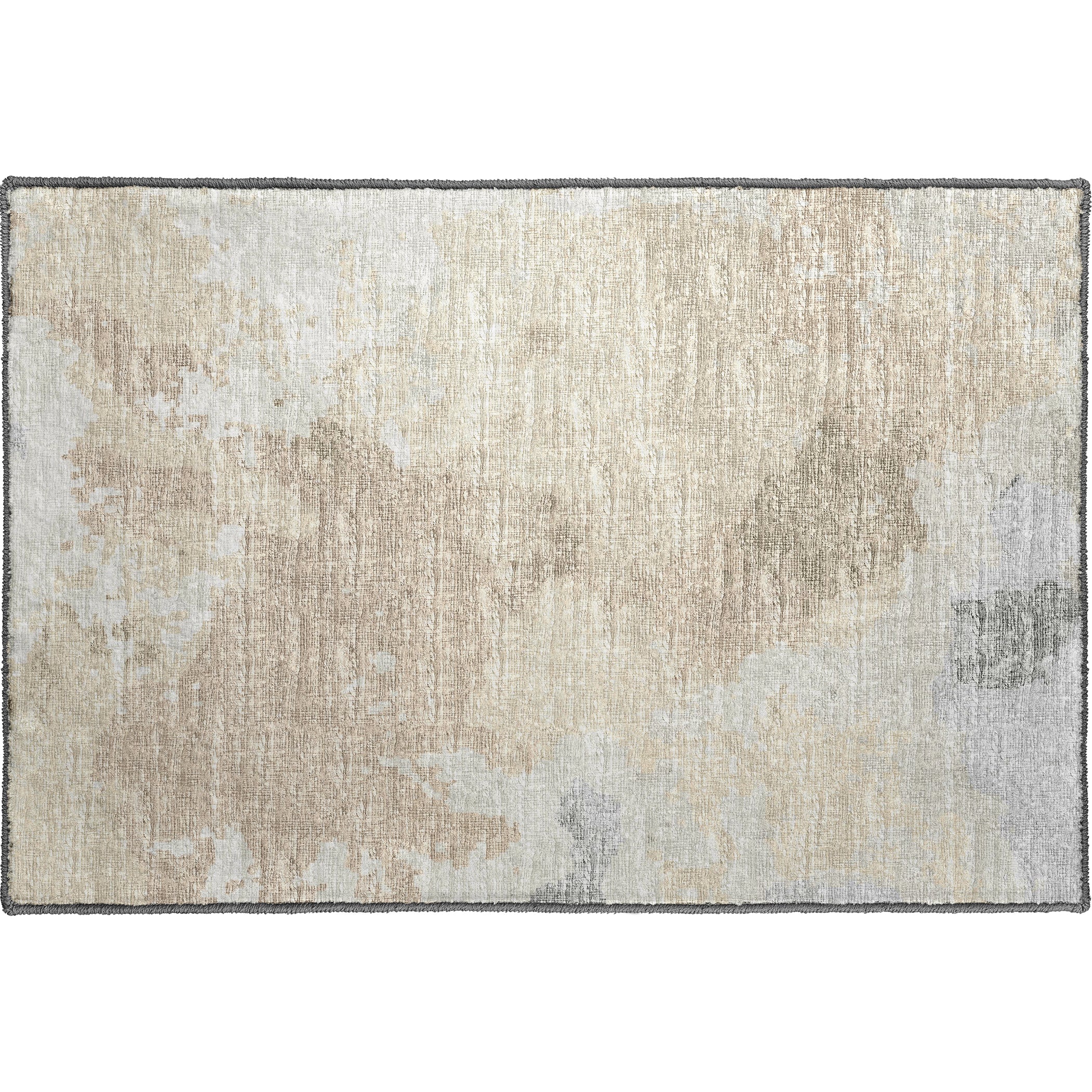 Luxury Machine Washable Indoor/Outdoor Transitional CM2 Stucco Brown Rug 1'8" x 2'6" #shape_Rectangle