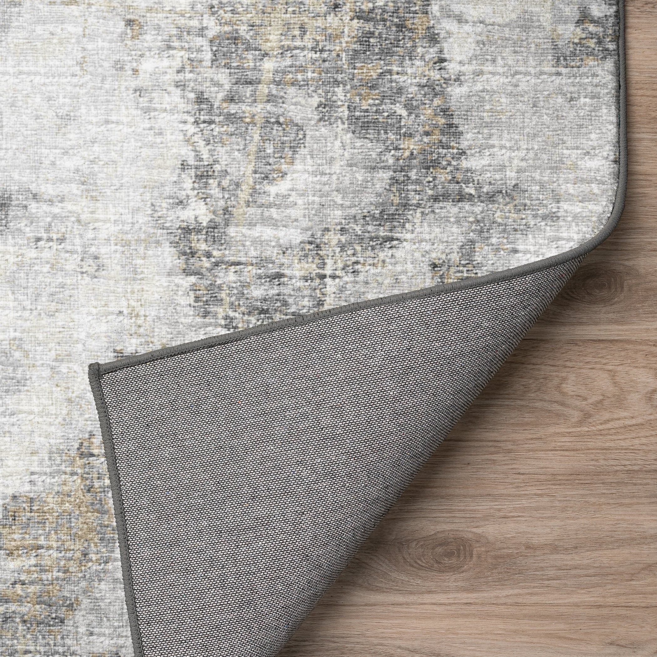 Luxury Machine Washable Indoor/Outdoor Transitional CM3 Biscotti Ivory Rug 1'8" x 2'6" #shape_Rectangle