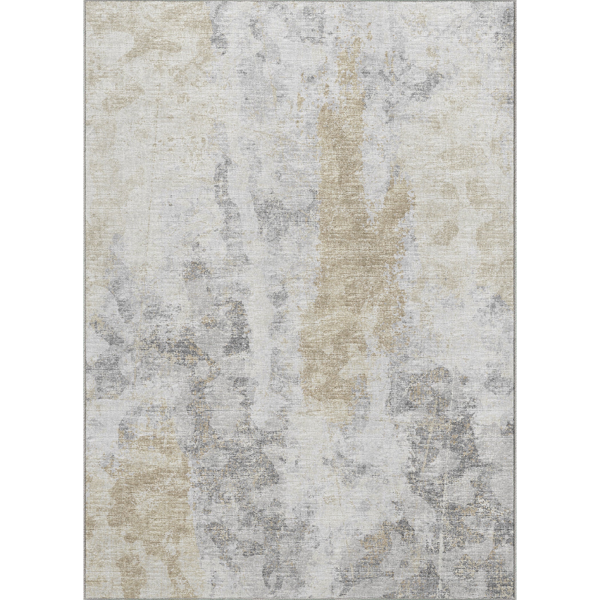 Luxury Machine Washable Indoor/Outdoor Transitional CM3 Biscotti Ivory Rug 3' x 5' #shape_Rectangle