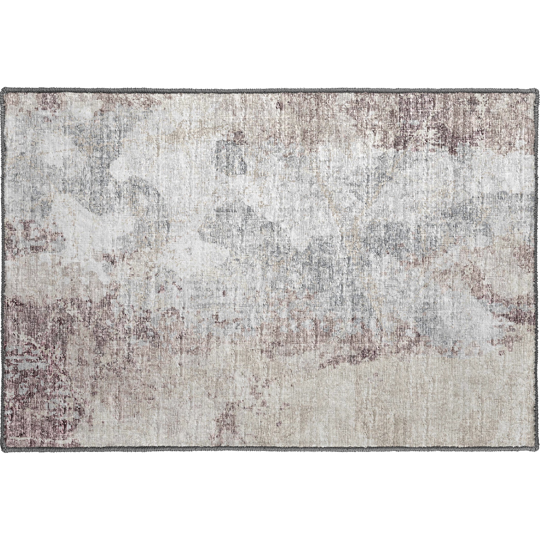 Luxury Machine Washable Indoor/Outdoor Transitional CM3 Merlot Multi Rug 1'8" x 2'6" #shape_Rectangle