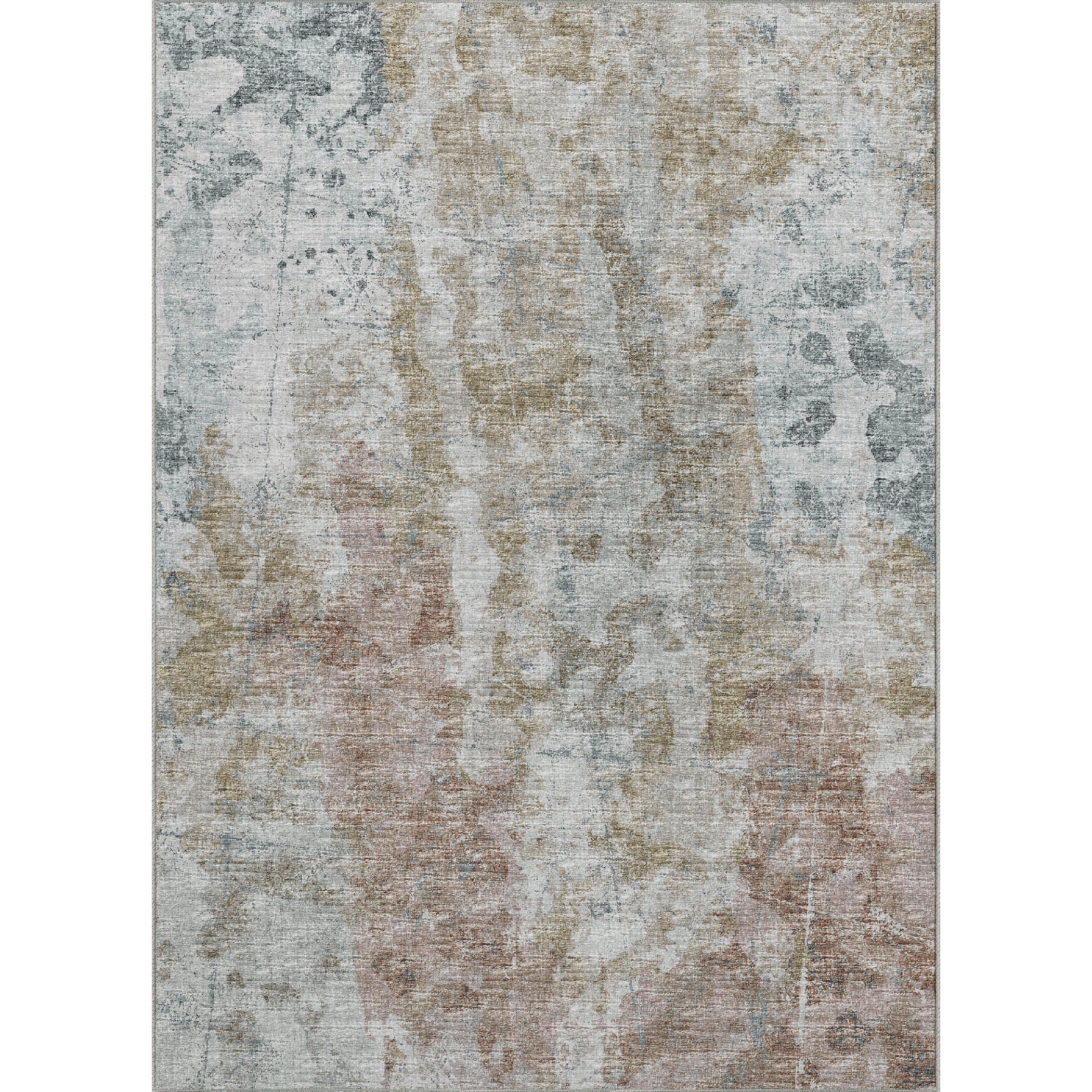 Luxury Machine Washable Indoor/Outdoor Transitional CM3 Mineral Blue Rug 3' x 5' #shape_Rectangle