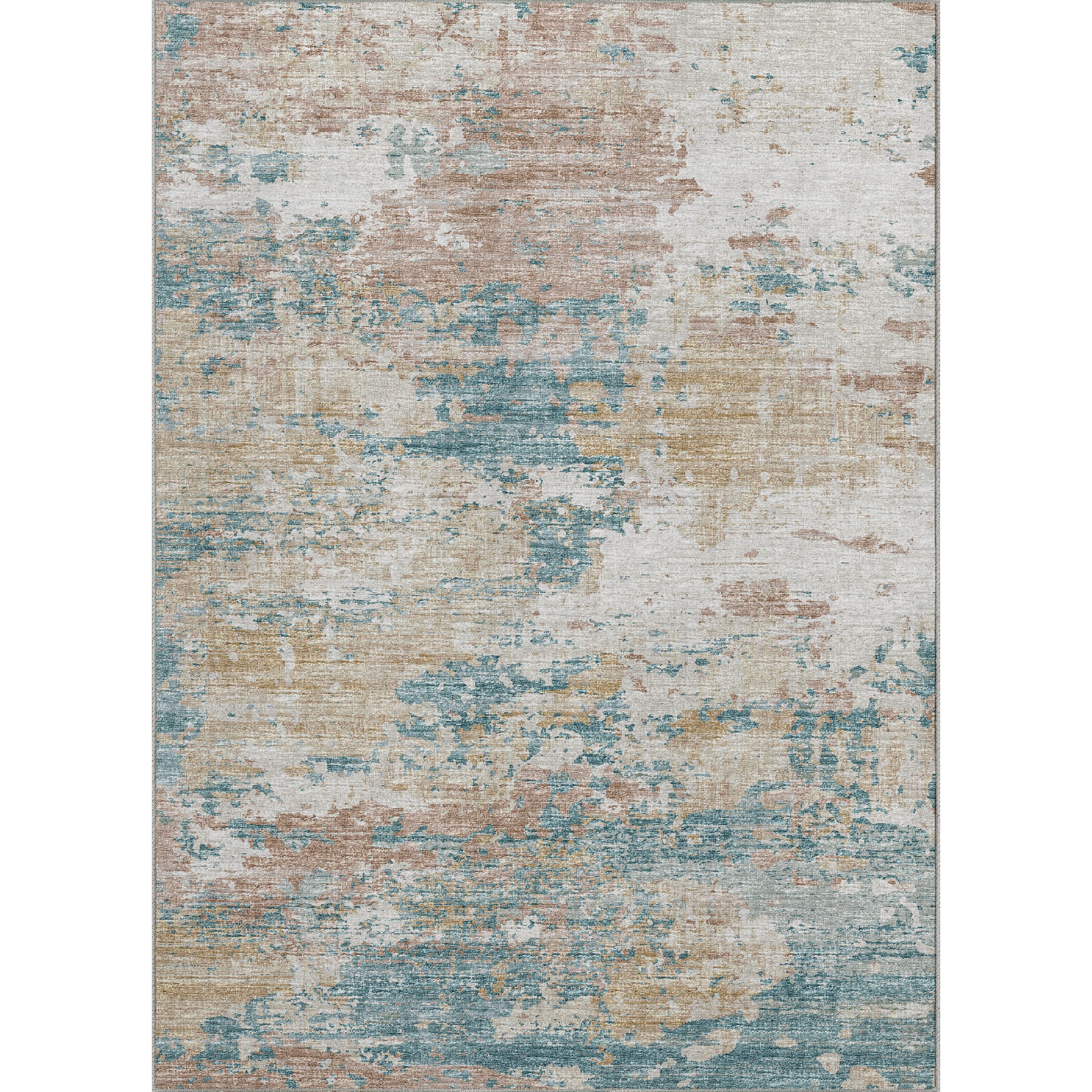 Luxury Machine Washable Indoor/Outdoor Transitional CM4 Parchment Ivory Rug 3' x 5' #shape_Rectangle