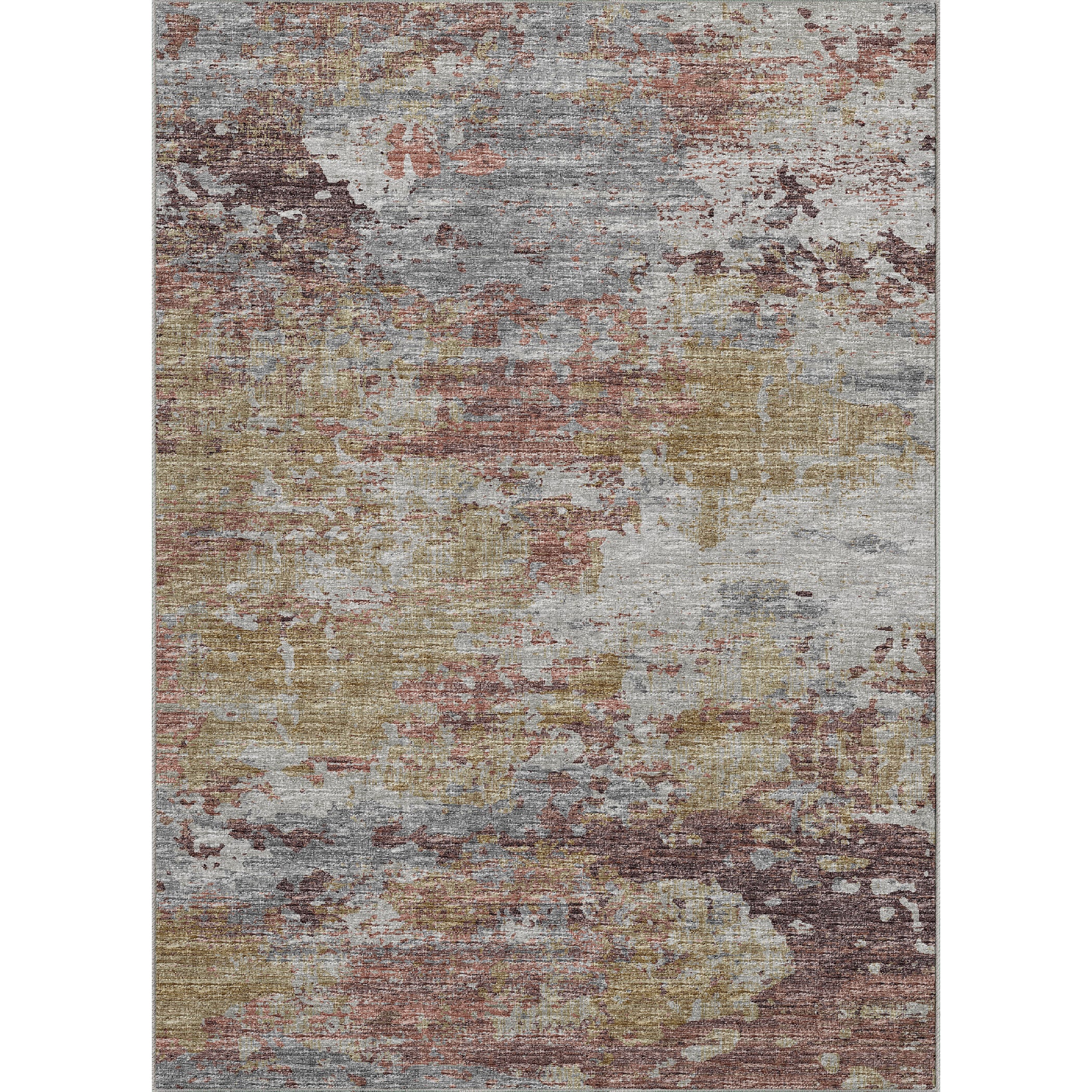 Luxury Machine Washable Indoor/Outdoor Transitional CM4 Primrose Multi Rug 3' x 5' #shape_Rectangle