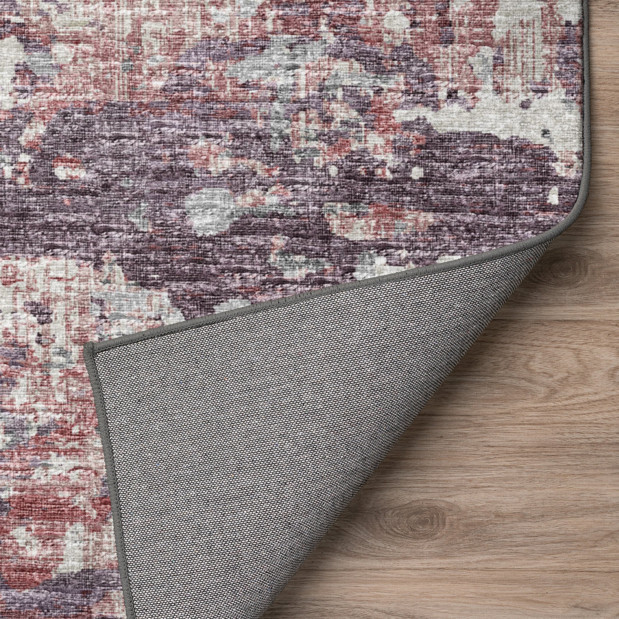 Luxury Machine Washable Indoor/Outdoor Transitional CM4 Rose Pink Rug 1'8" x 2'6" #shape_Rectangle