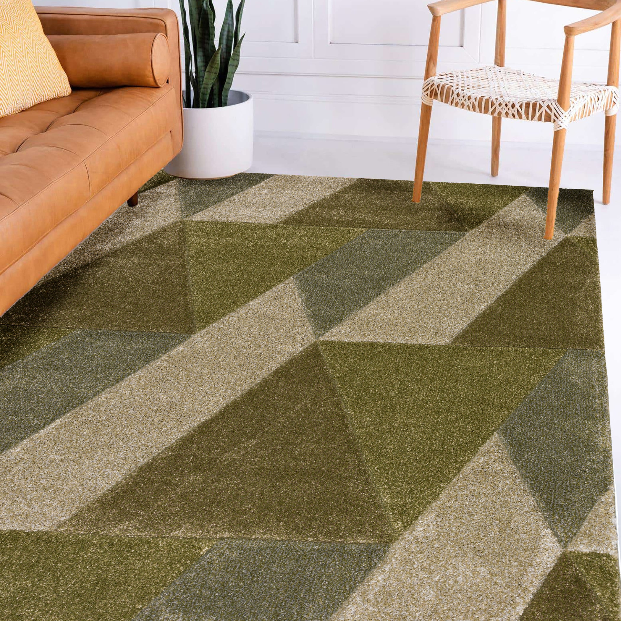 Transitional CO4 Cactus Green Rug 3'1" x 5' #shape_Rectangle