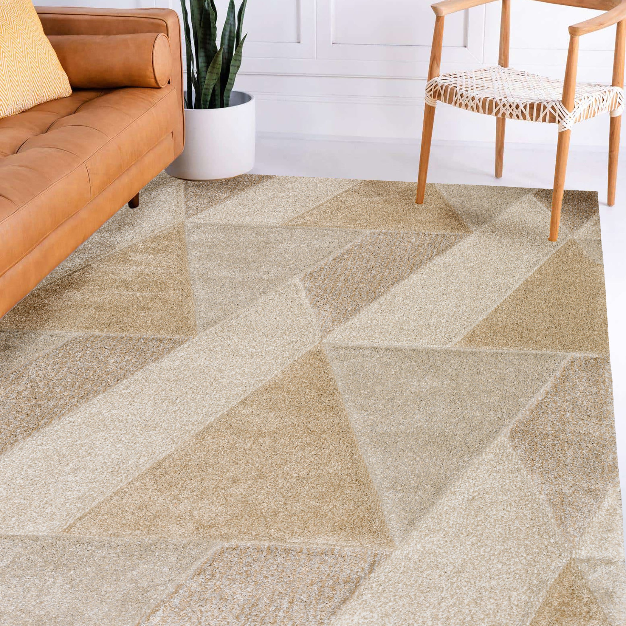 Transitional CO4 Linen Brown Rug 3'1" x 5' #shape_Rectangle