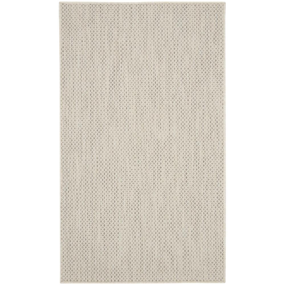 Courtyard COU01 Ivory Silver Rugs #color_ivory silver