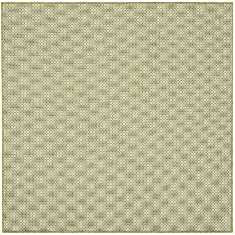 Courtyard COU01 Ivory Green Rug #color_ivory green