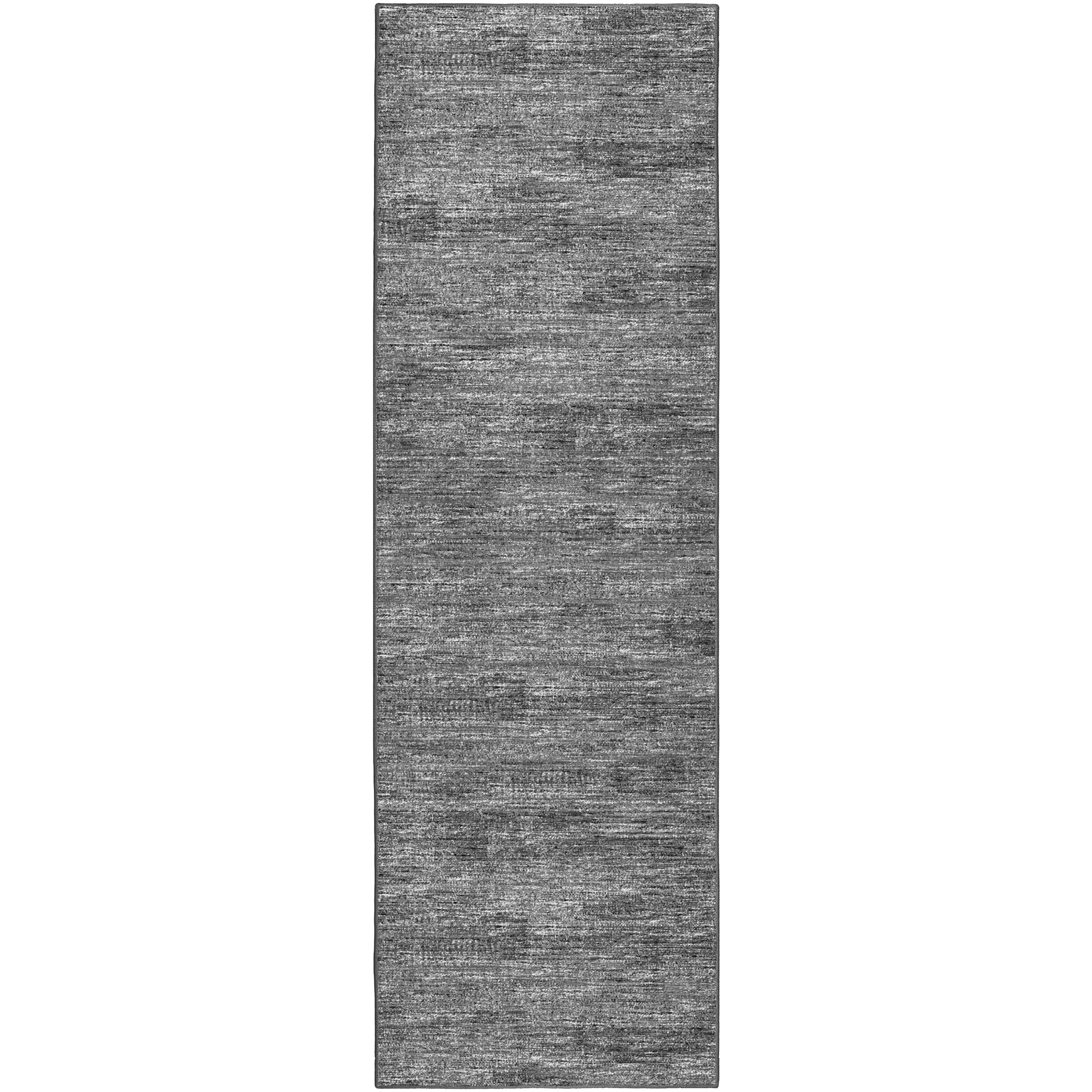 Indoor/Outdoor Transitional CR1 Charcoal Gray Rug 2'6" x 10' #shape_Runner