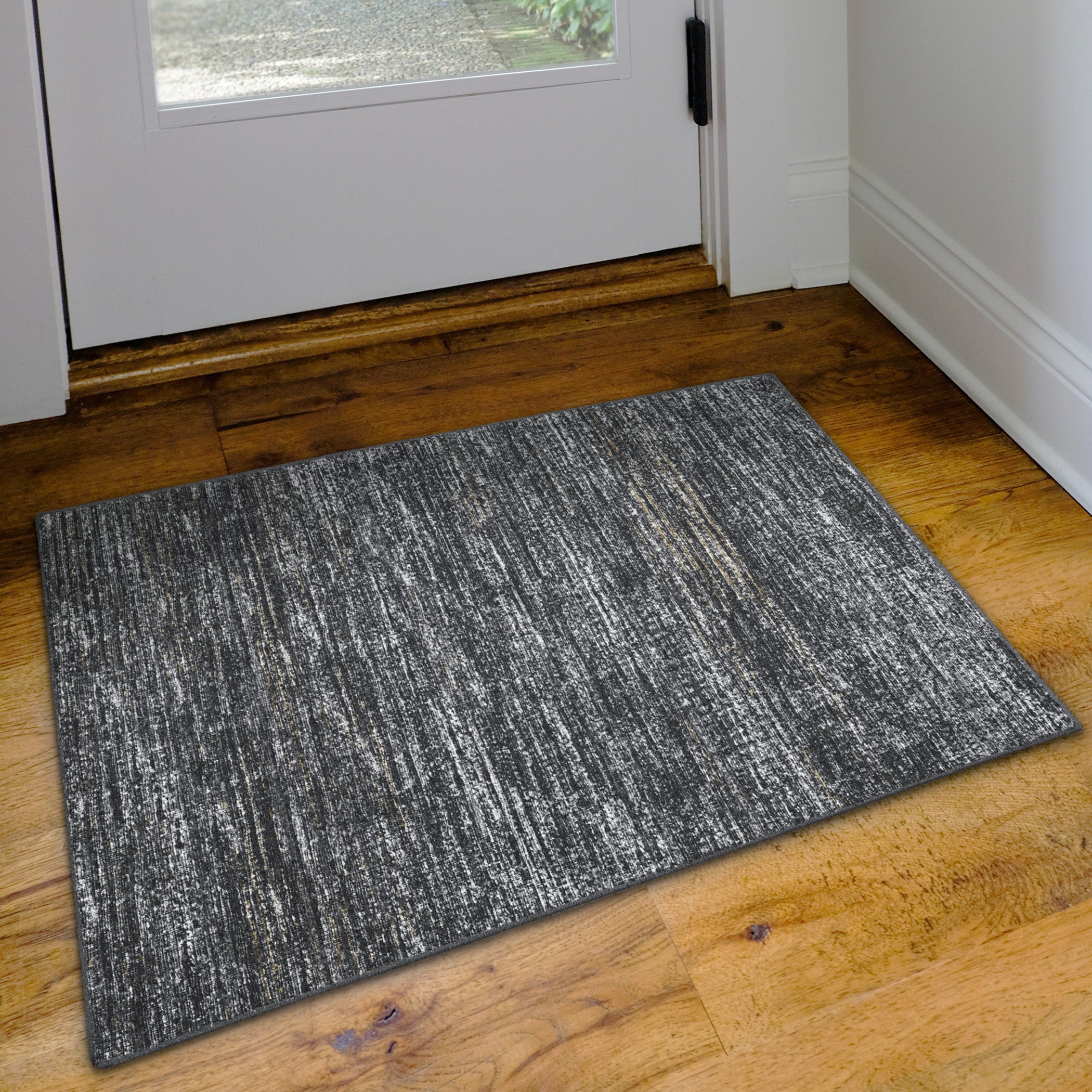 Indoor/Outdoor Transitional CR1 Charcoal Gray Rug 2' x 3' #shape_Rectangle