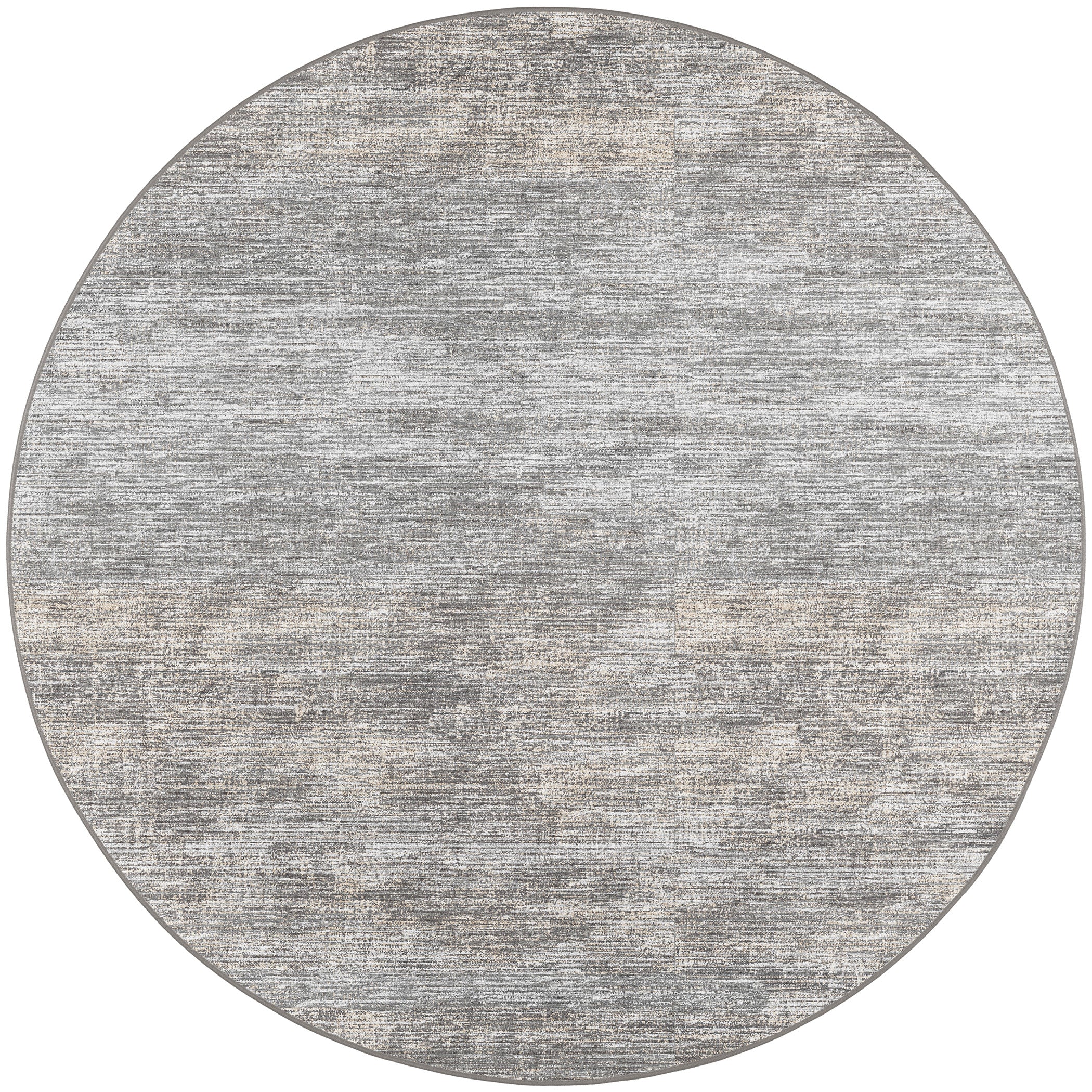 Indoor/Outdoor Transitional CR1 Graphite Gray Rug 4' x 4' #shape_Round
