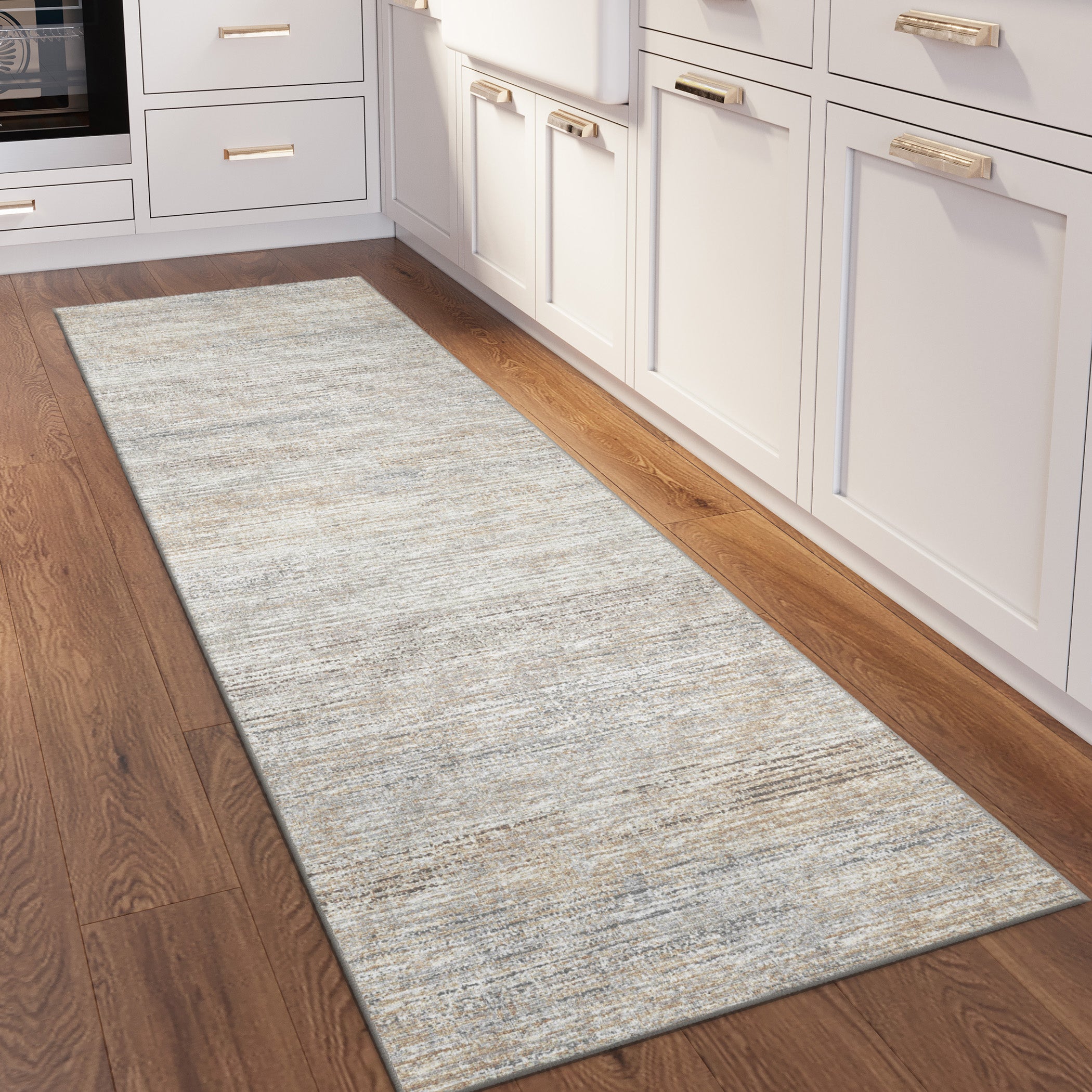 Indoor/Outdoor Transitional CR1 Linen Ivory Rug 2'6" x 10' #shape_Runner