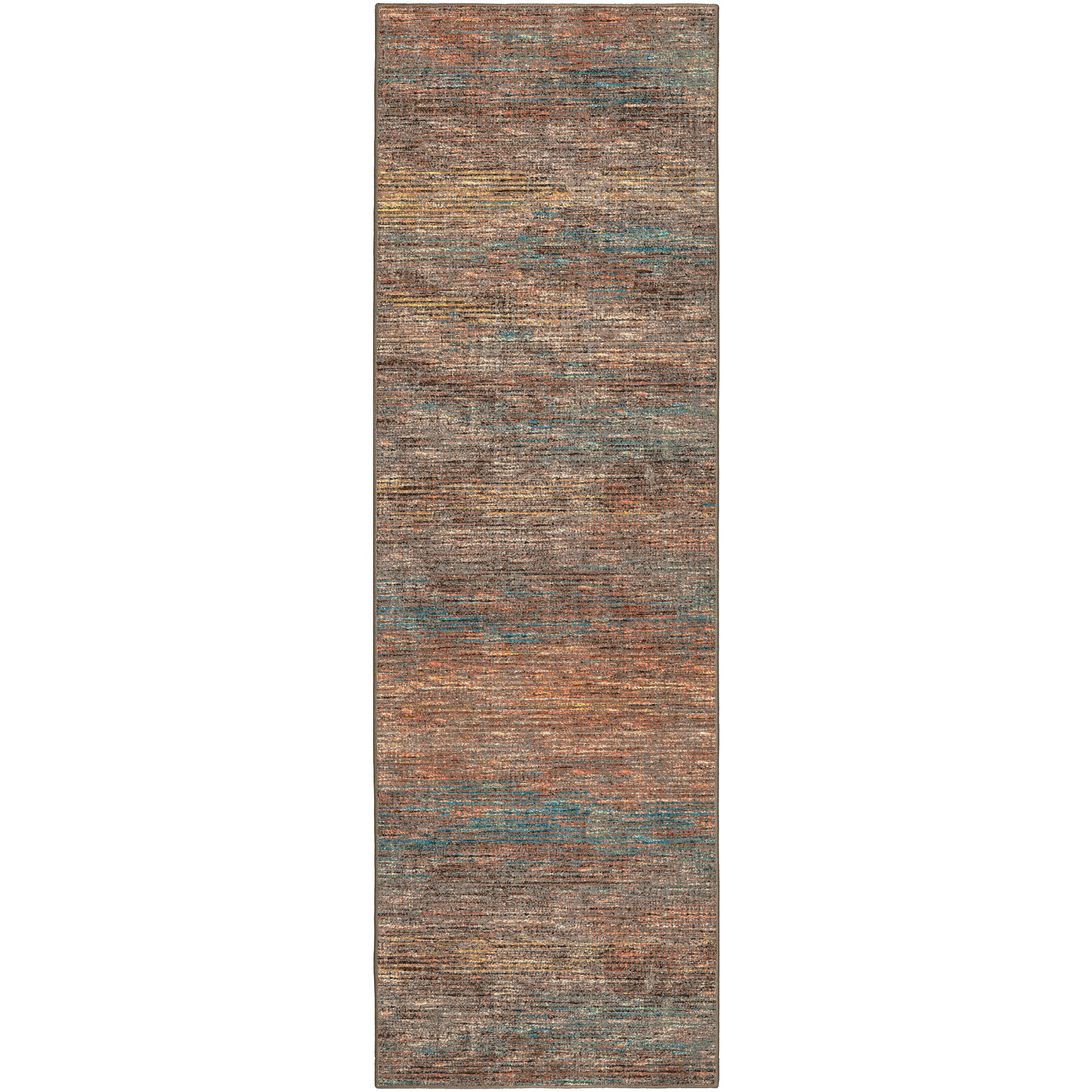Indoor/Outdoor Transitional CR1 Paprika Orange Rug 2'6" x 10' #shape_Runner