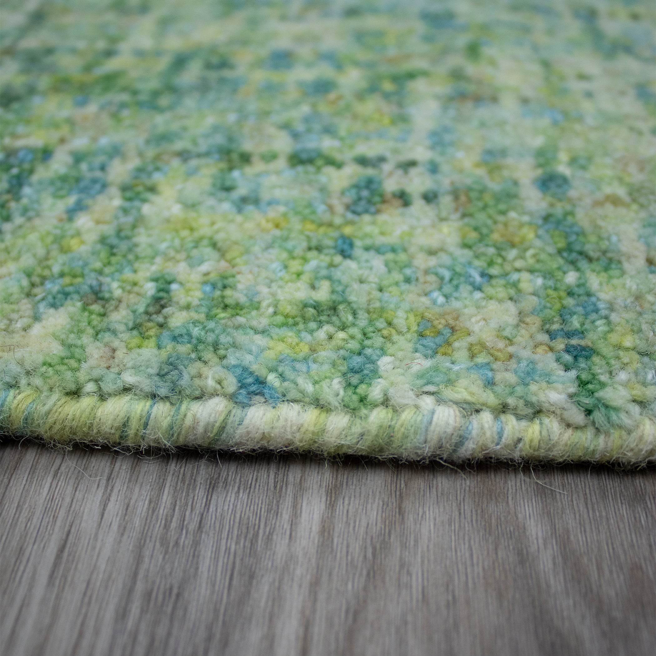 Casual CS5 Kiwi Green Wool Rug 2' x 3' #shape_Rectangle