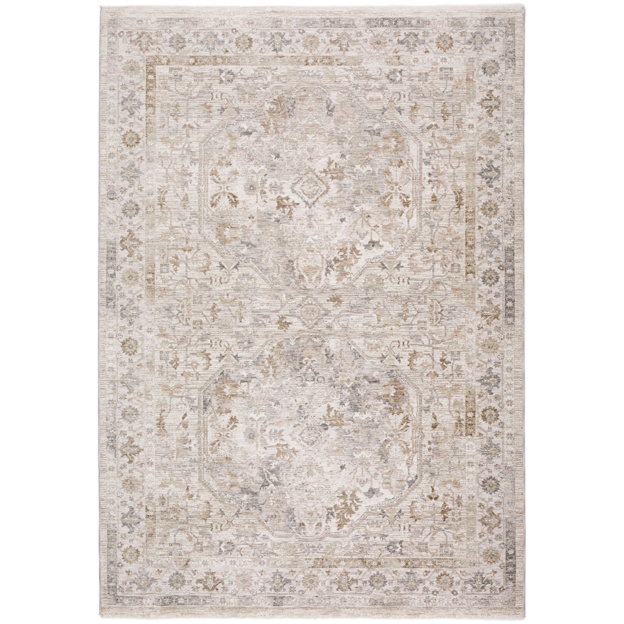 Traditional CY4 Ivory Brown Rug 1'8" x 2'6" #shape_Rectangle