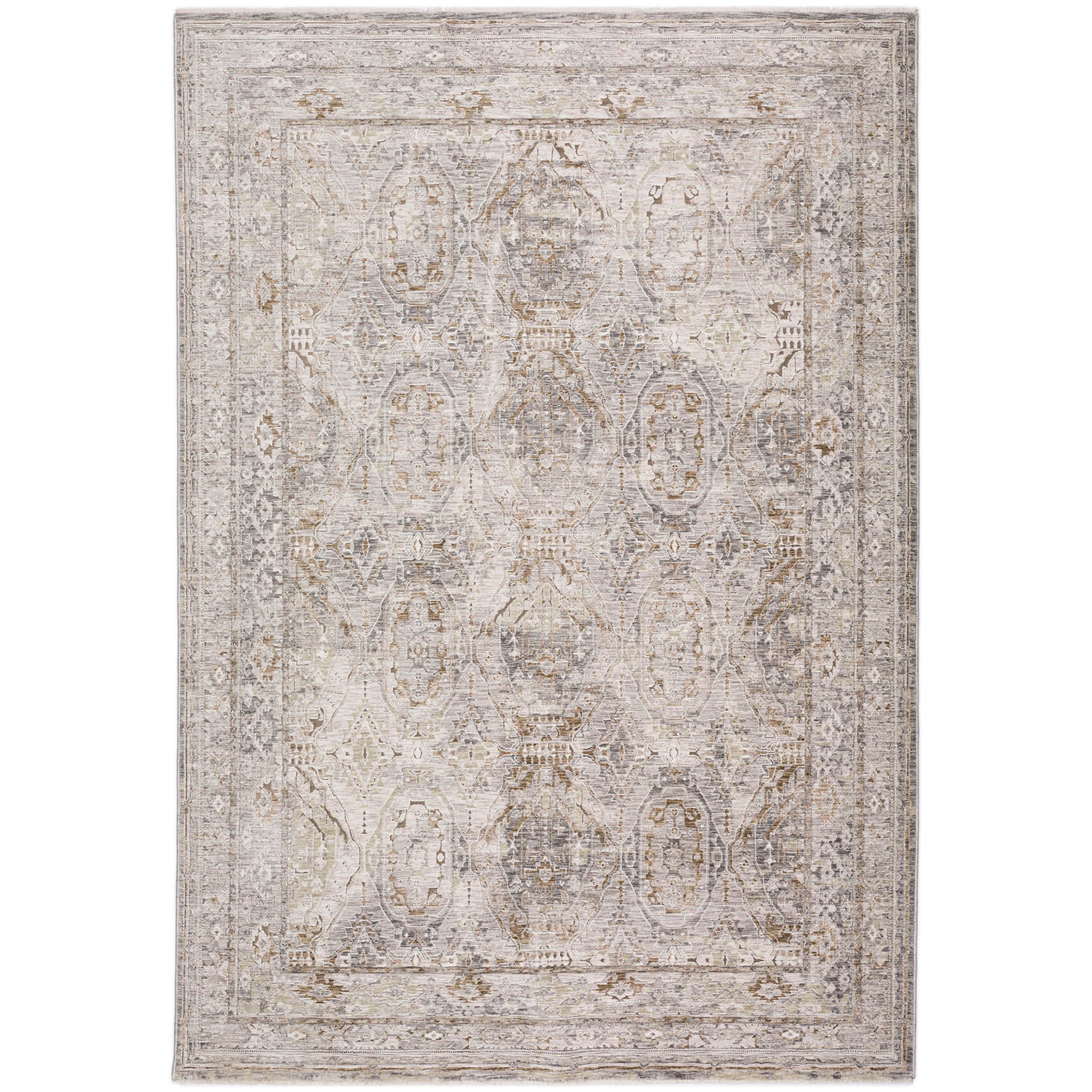 Traditional CY6 Gray Rug 1'8" x 2'6" #shape_Rectangle