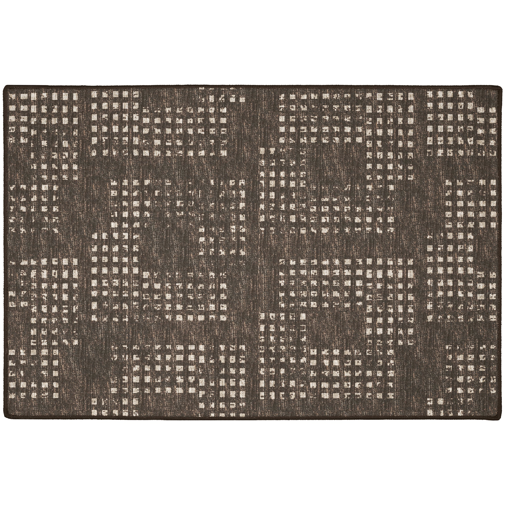 Indoor/Outdoor Transitional DA1 Chocolate Brown Rug 2' x 3' #shape_Rectangle
