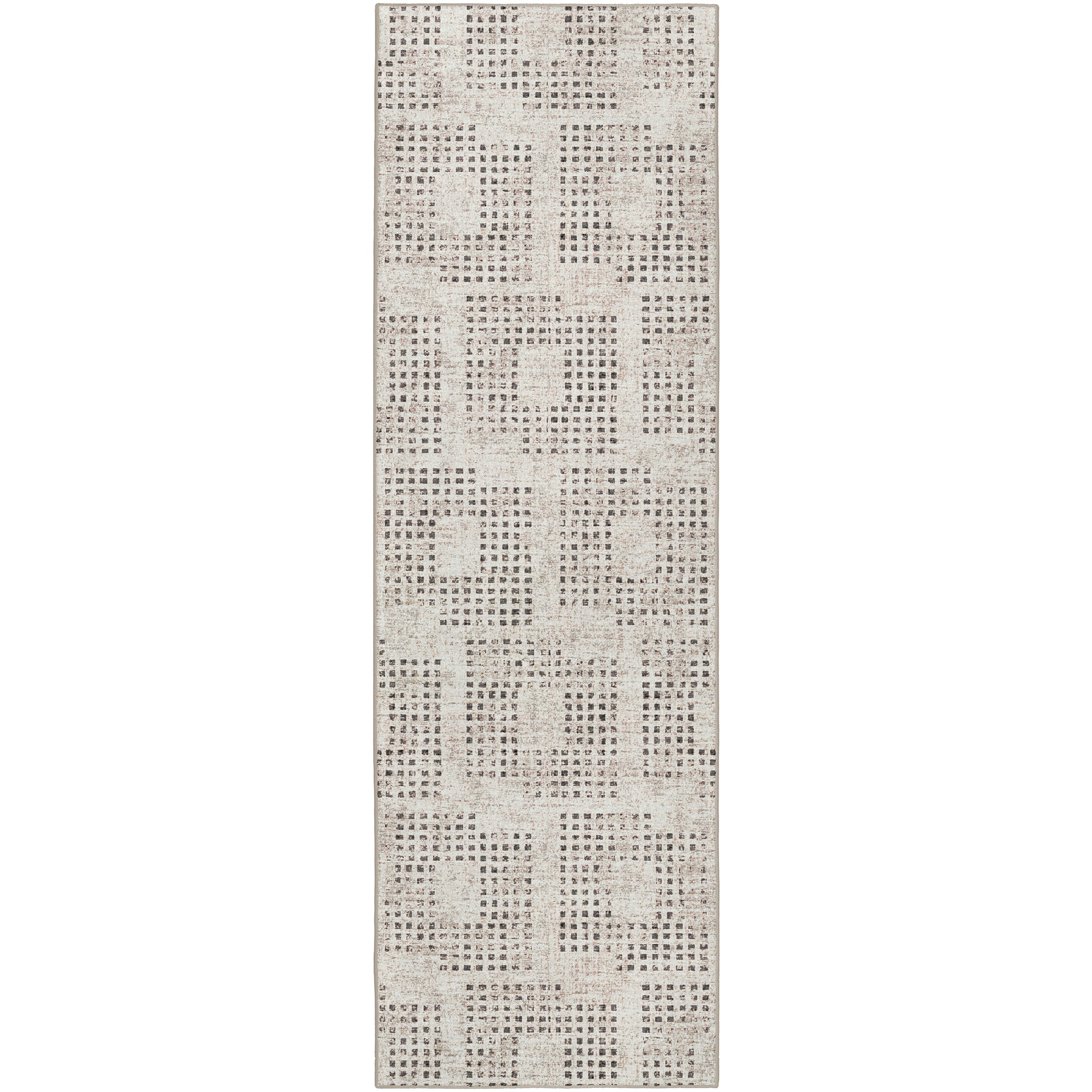 Indoor/Outdoor Transitional DA1 Ivory Rug 2'6" x 10' #shape_Runner