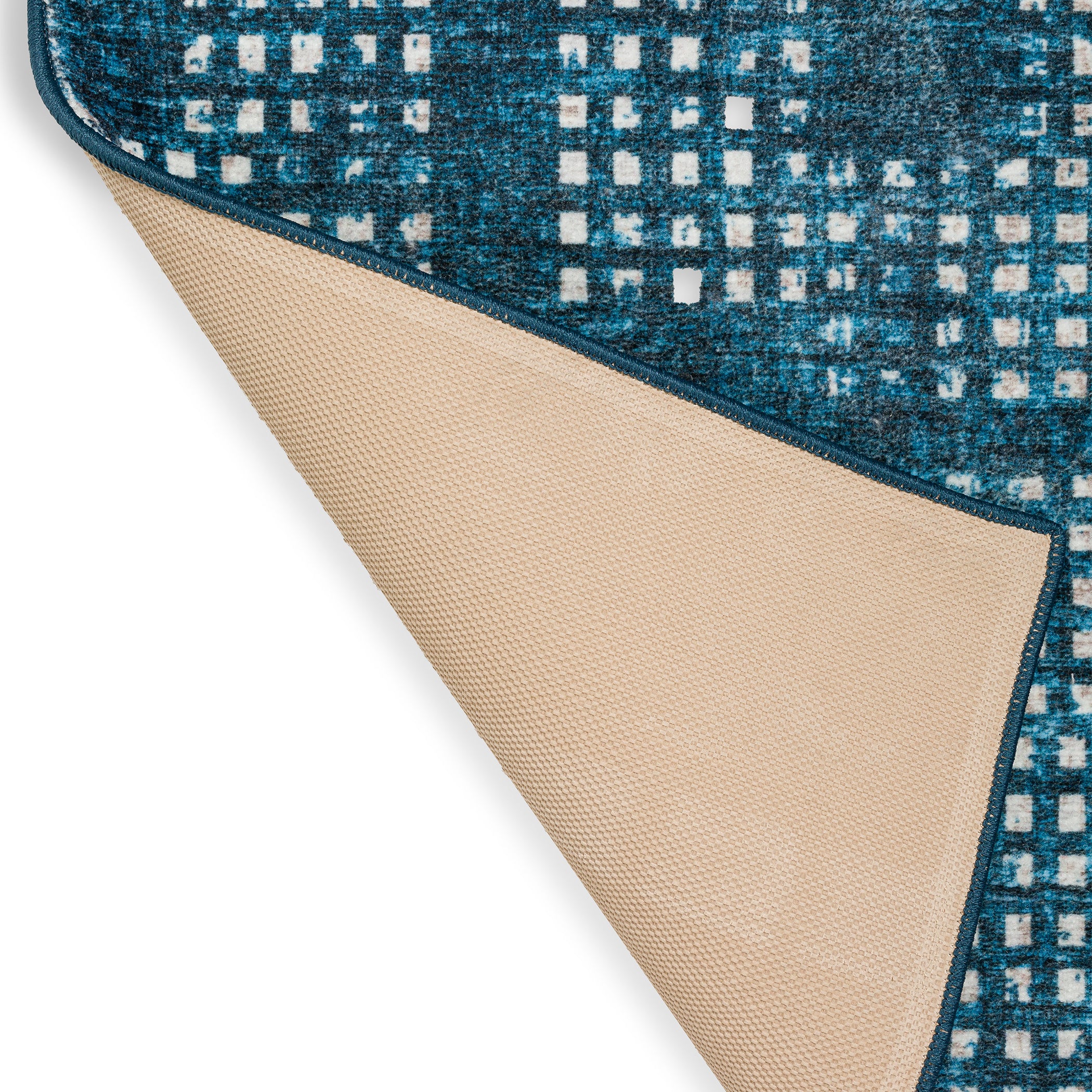 Indoor/Outdoor Transitional DA1 Navy Blue Rug 2' x 3' #shape_Rectangle