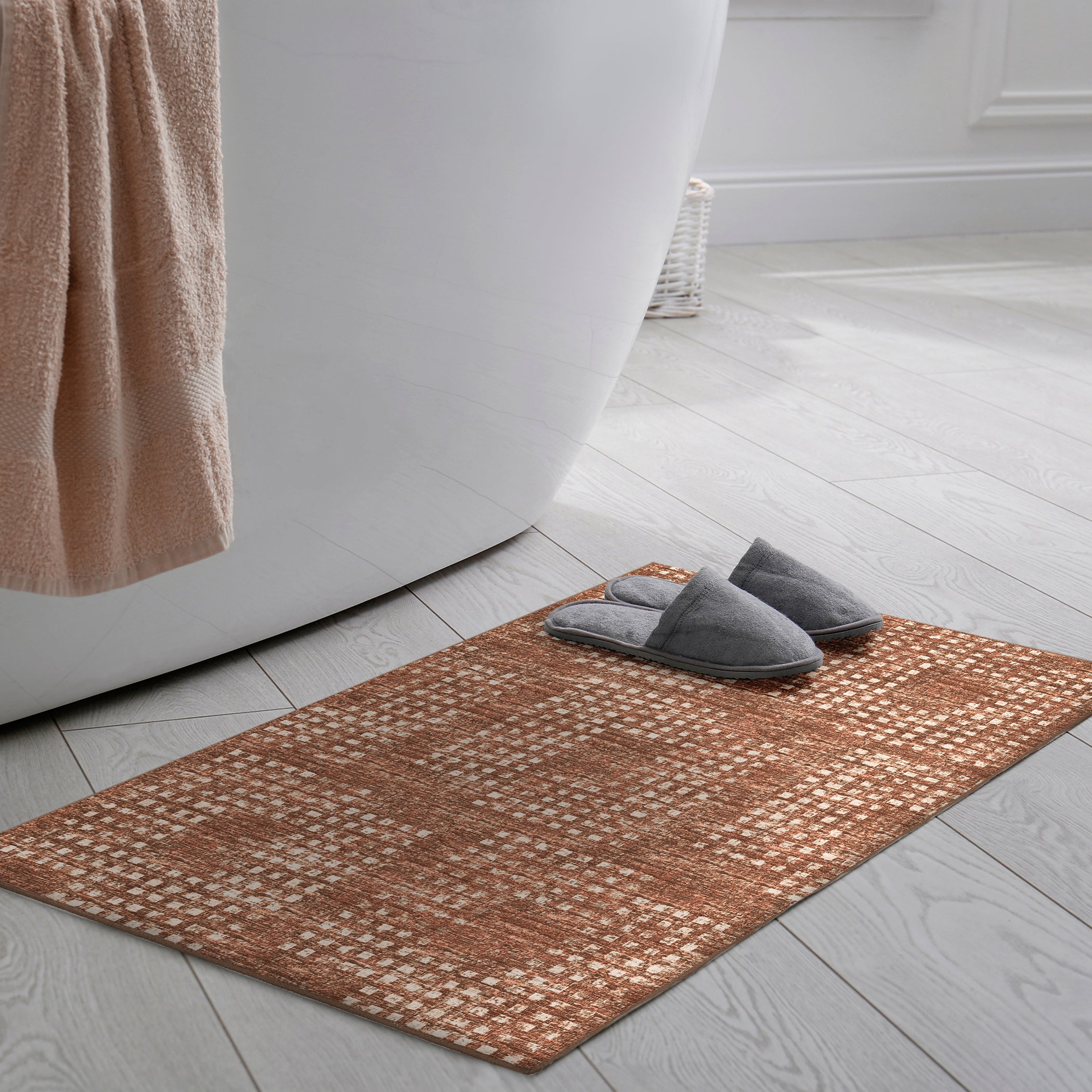 Indoor/Outdoor Transitional DA1 Paprika Orange Rug 2' x 3' #shape_Rectangle