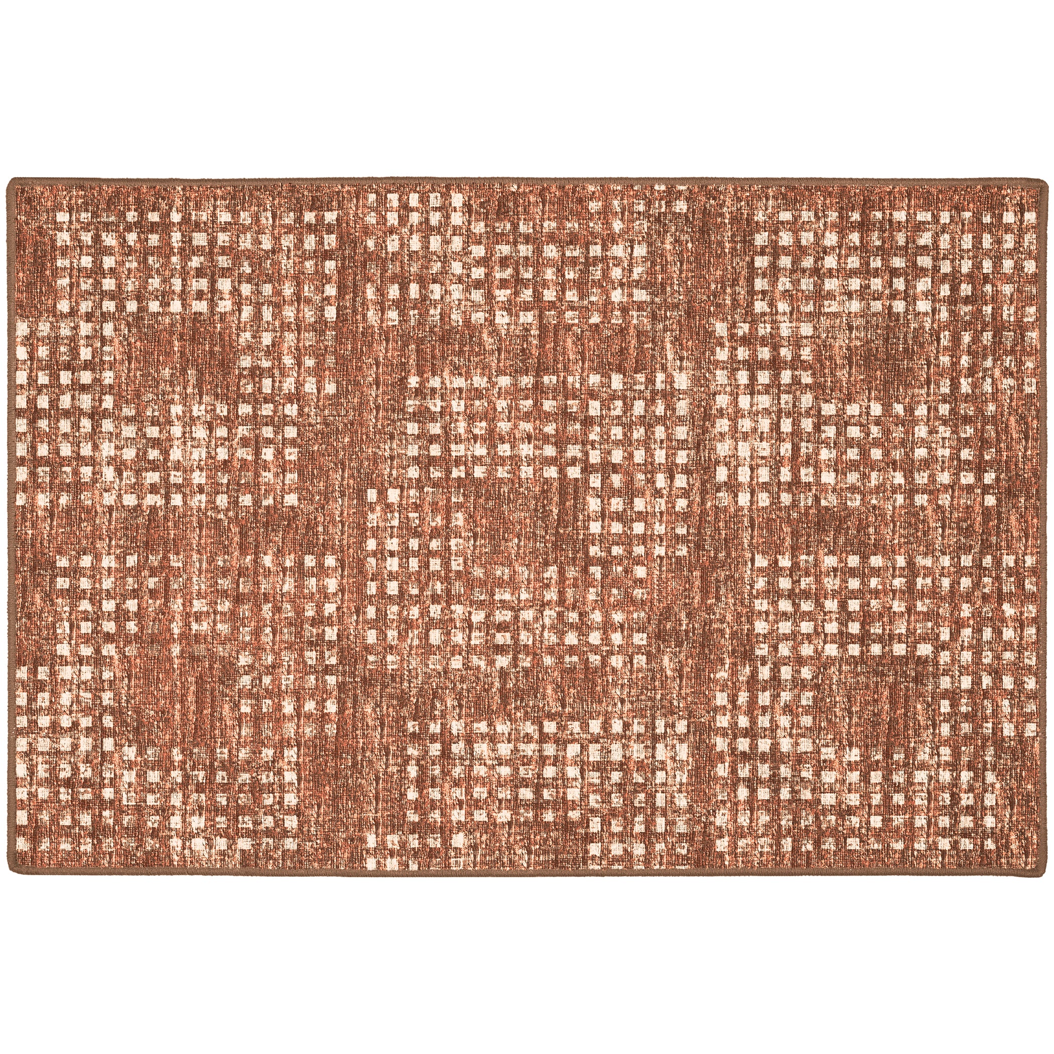 Indoor/Outdoor Transitional DA1 Paprika Orange Rug 2' x 3' #shape_Rectangle